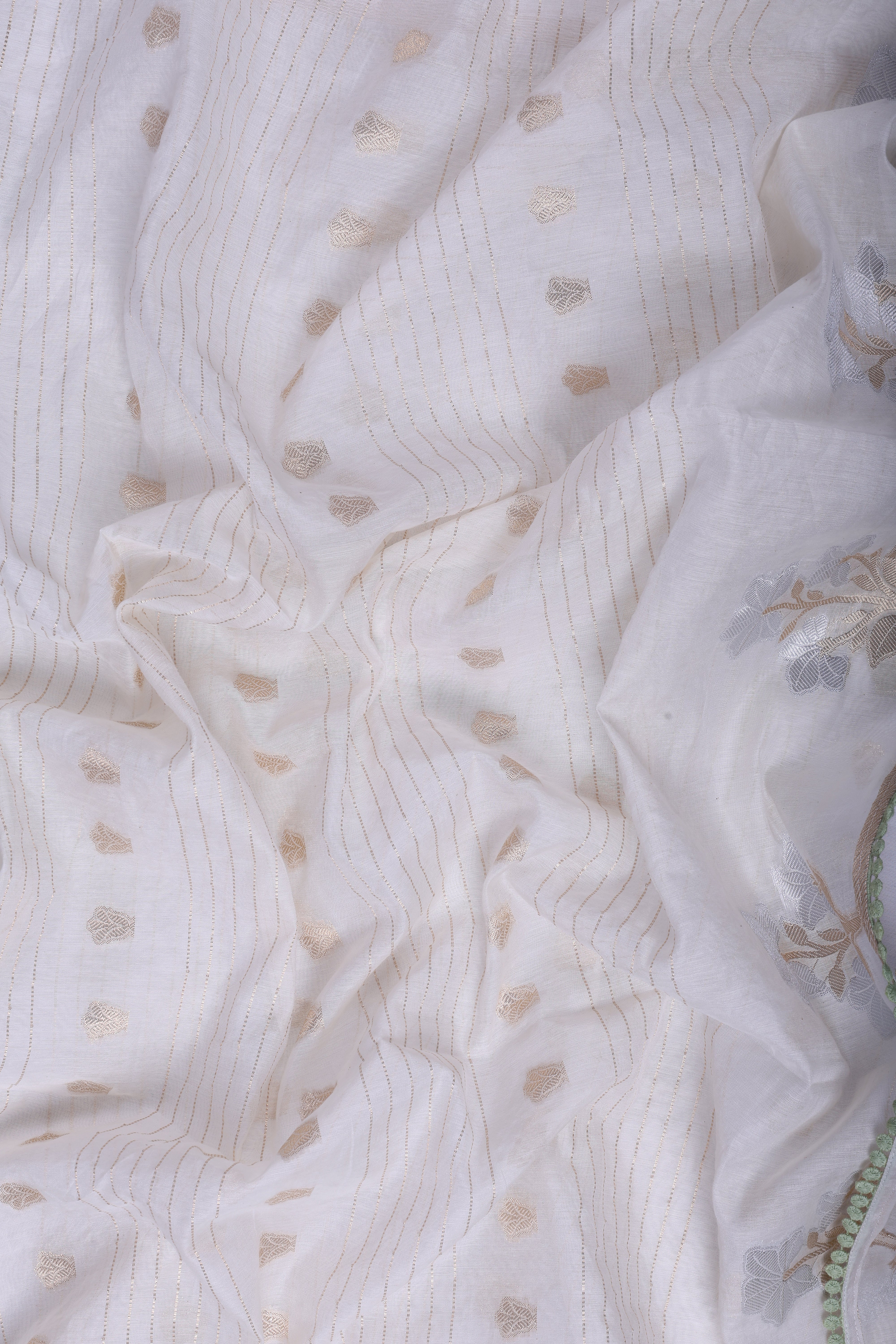 Ivory Botanical Appliqué Suit Set