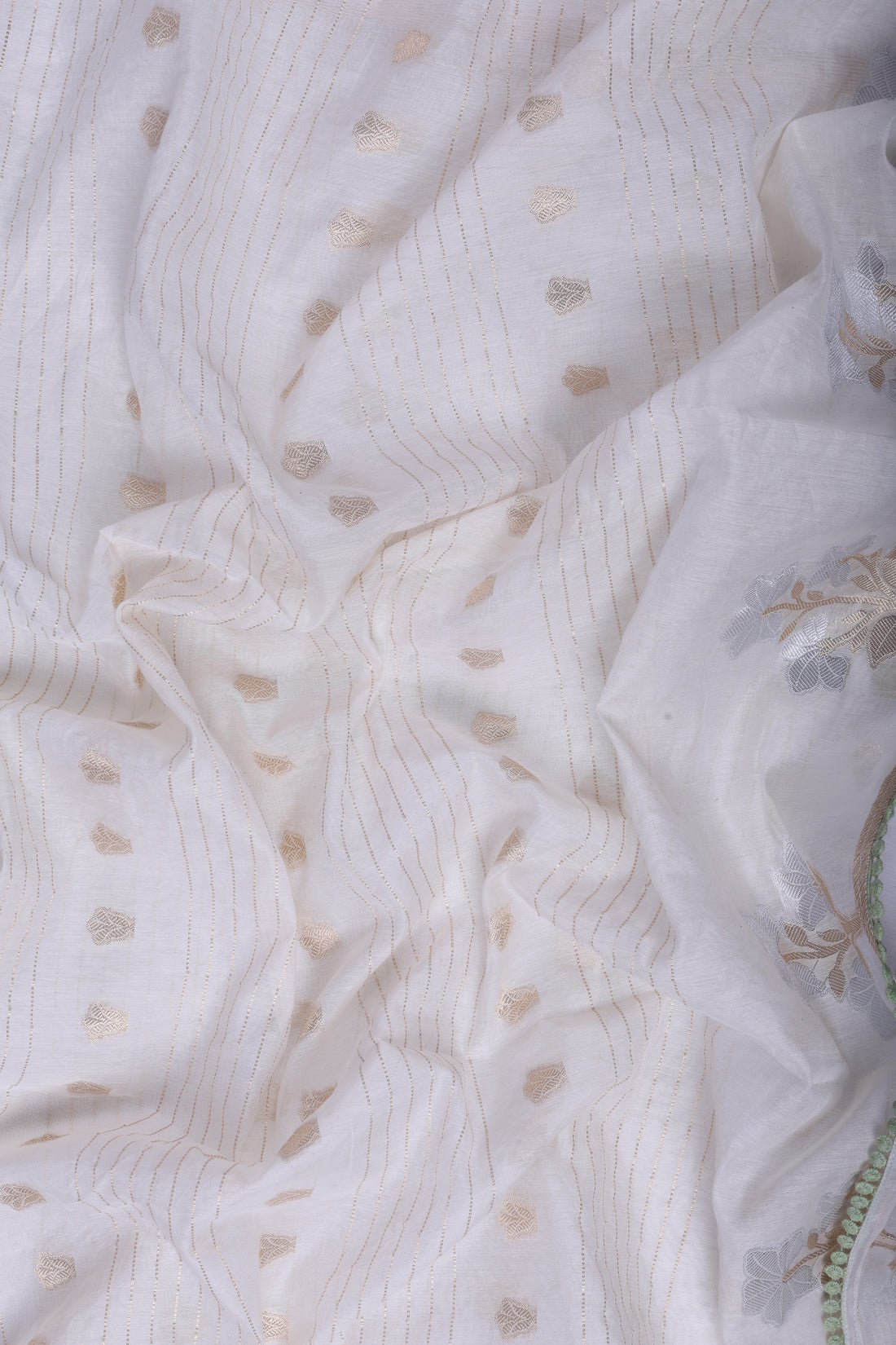 Ivory Botanical Appliqué Suit Set