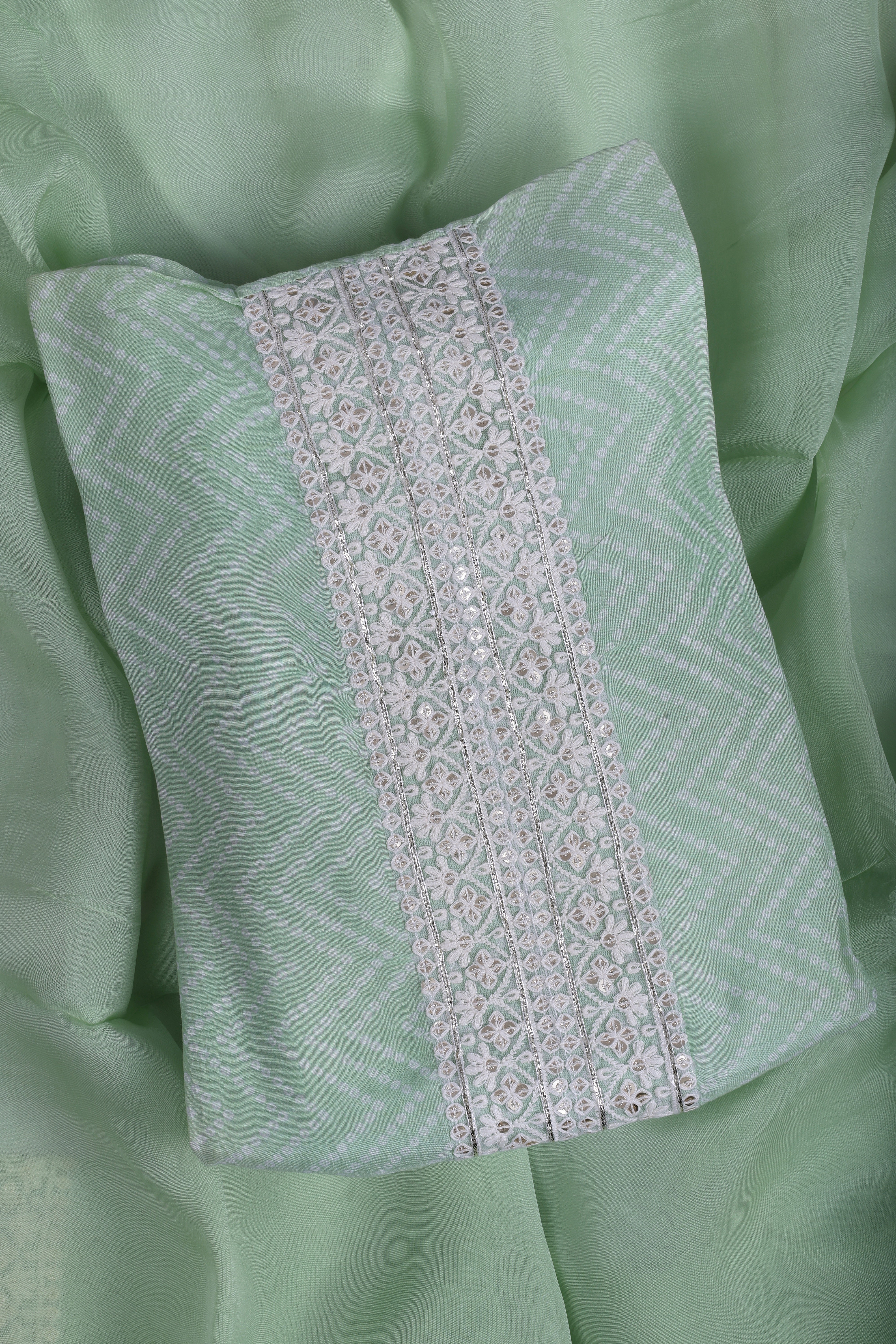 Mint Muslin Suit Set