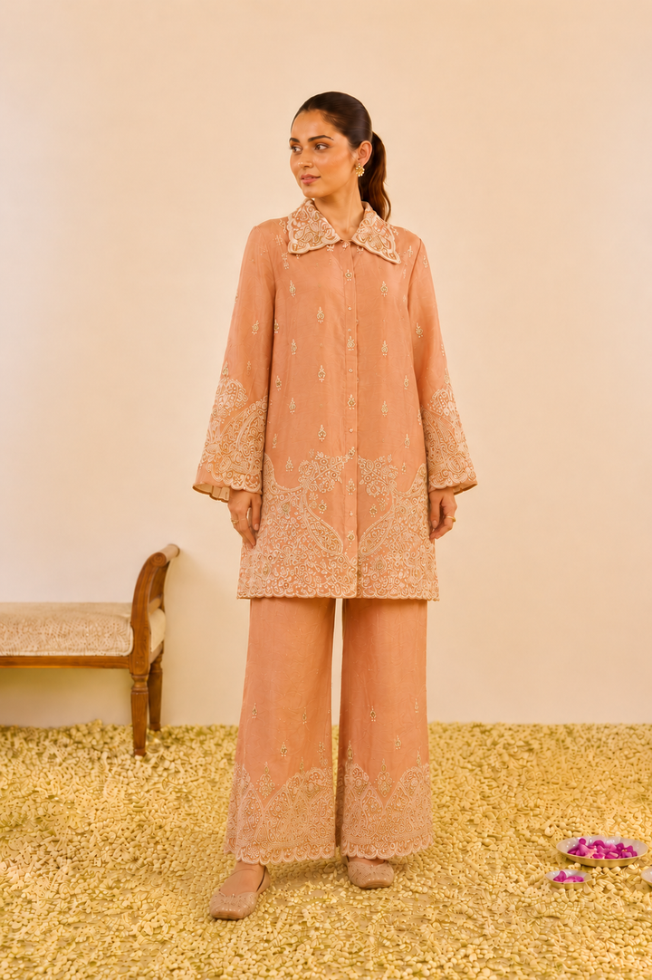 Rosé Royale Embroidered Co-Ord Set