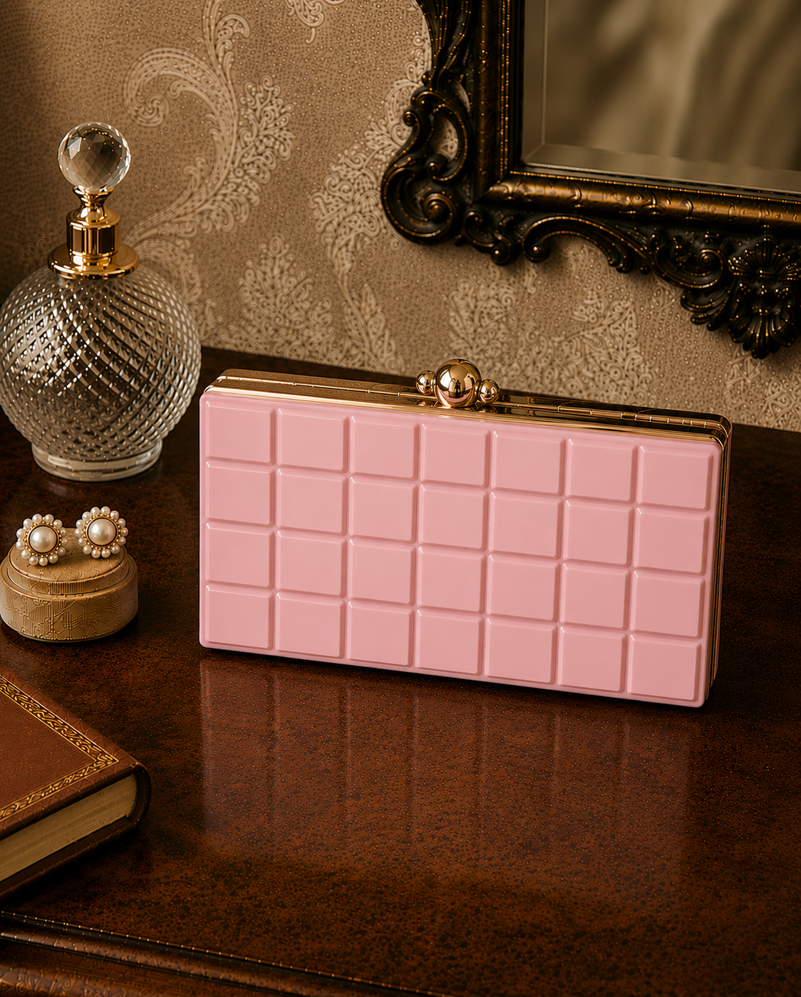 Blush Pink Statement Clutch