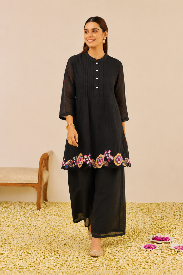 Midnight Bloom Handcrafted Co-Ord Set