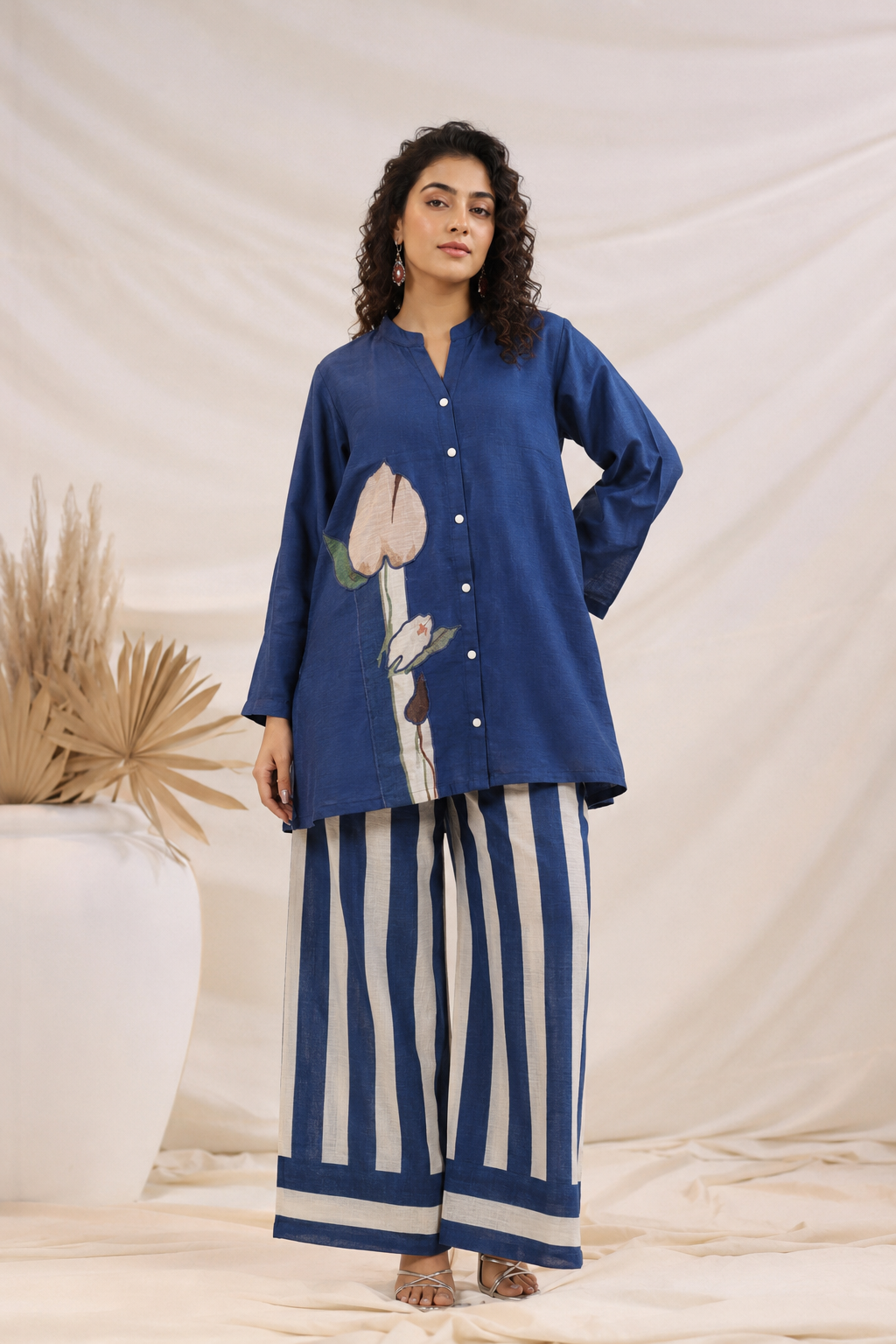 Indigo Lotus Linen Co-Ord Set