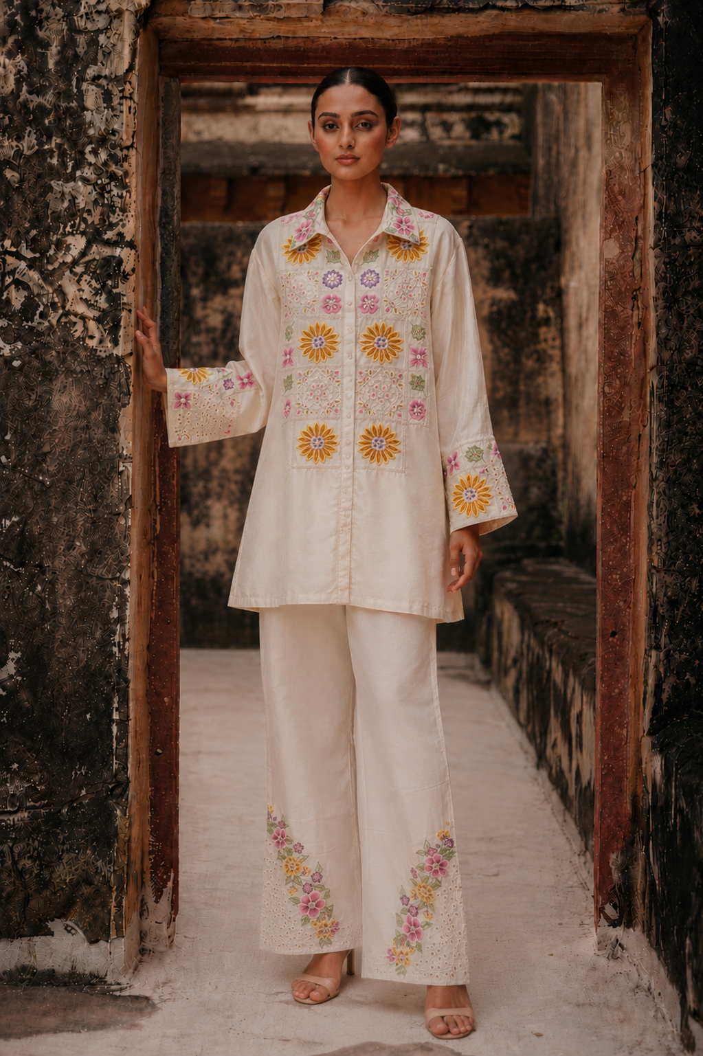 Ivory Blossom Handcrafted Co-Ord Set