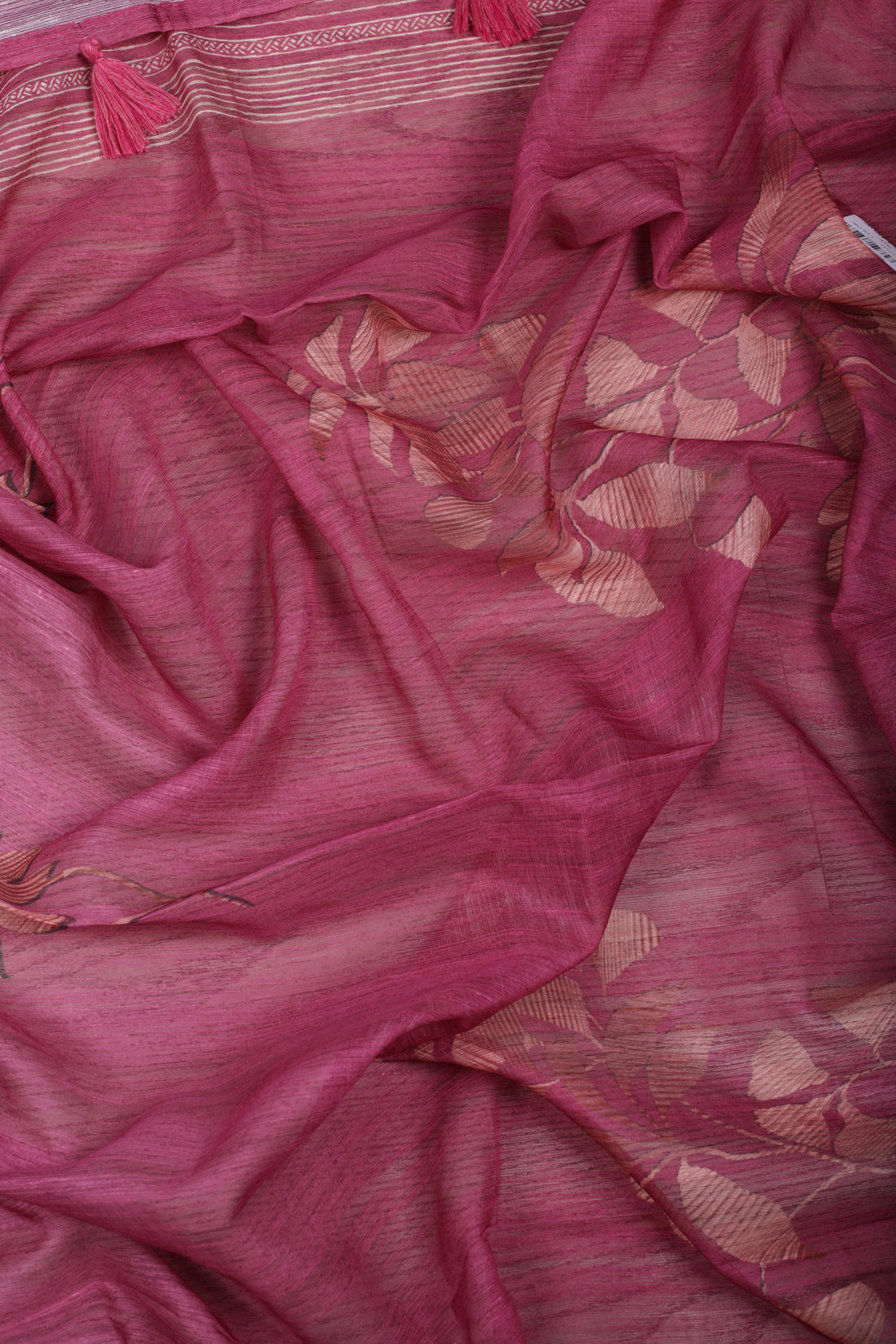 Wine Floral Linen Silk Suit Set