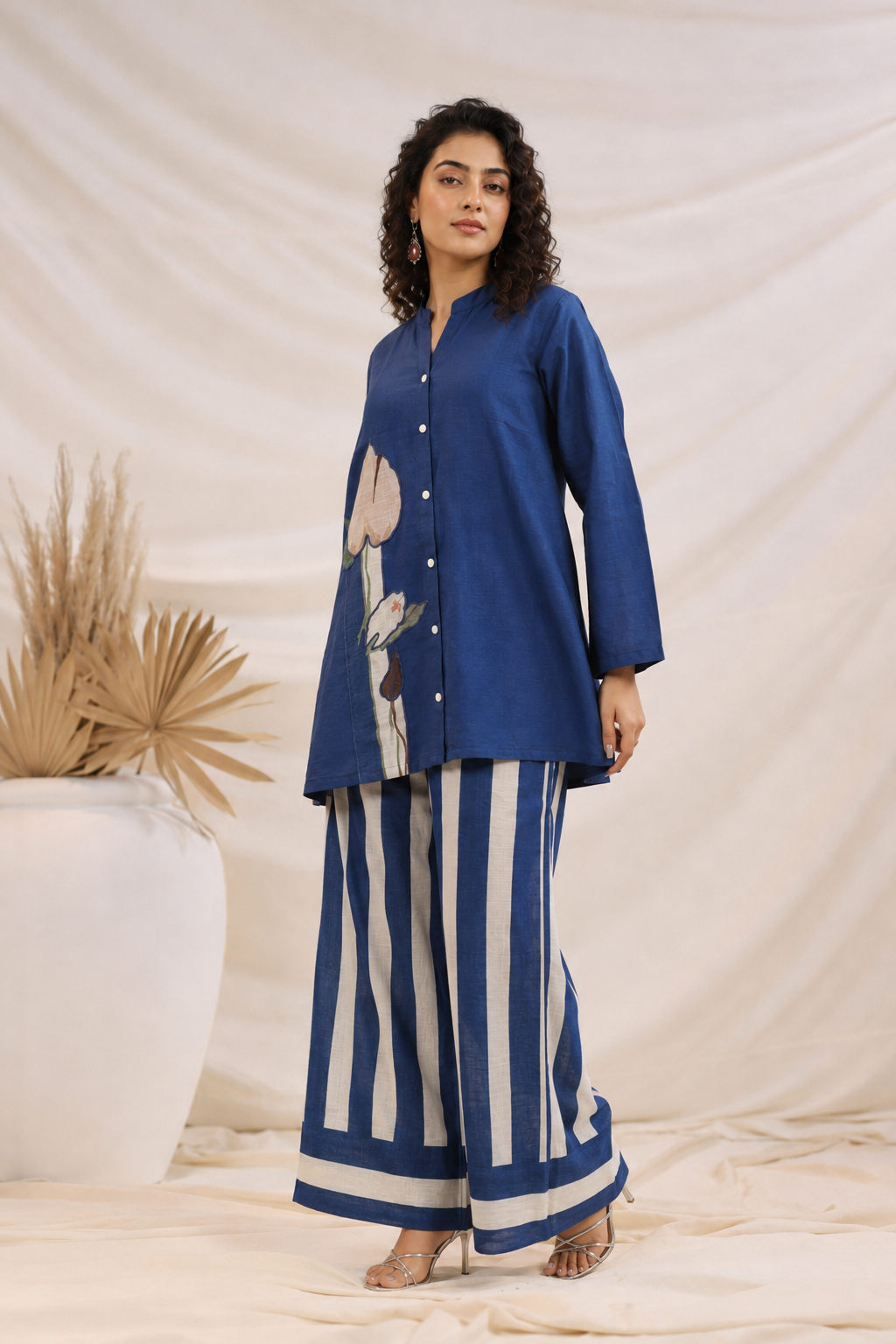 Indigo Lotus Linen Co-Ord Set