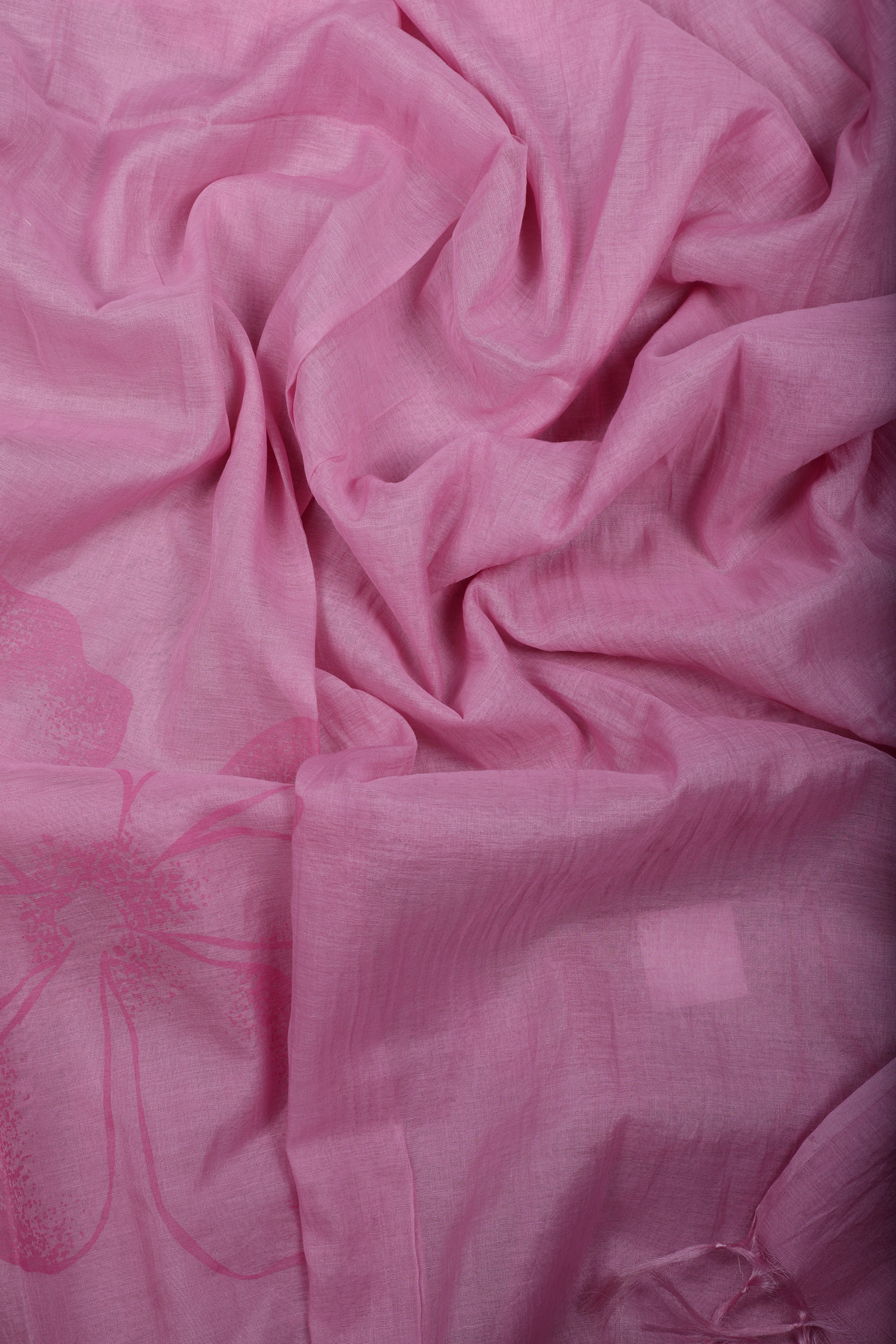 Pink Ombre Mul Chanderi Suit Set with Pearl Thread Work