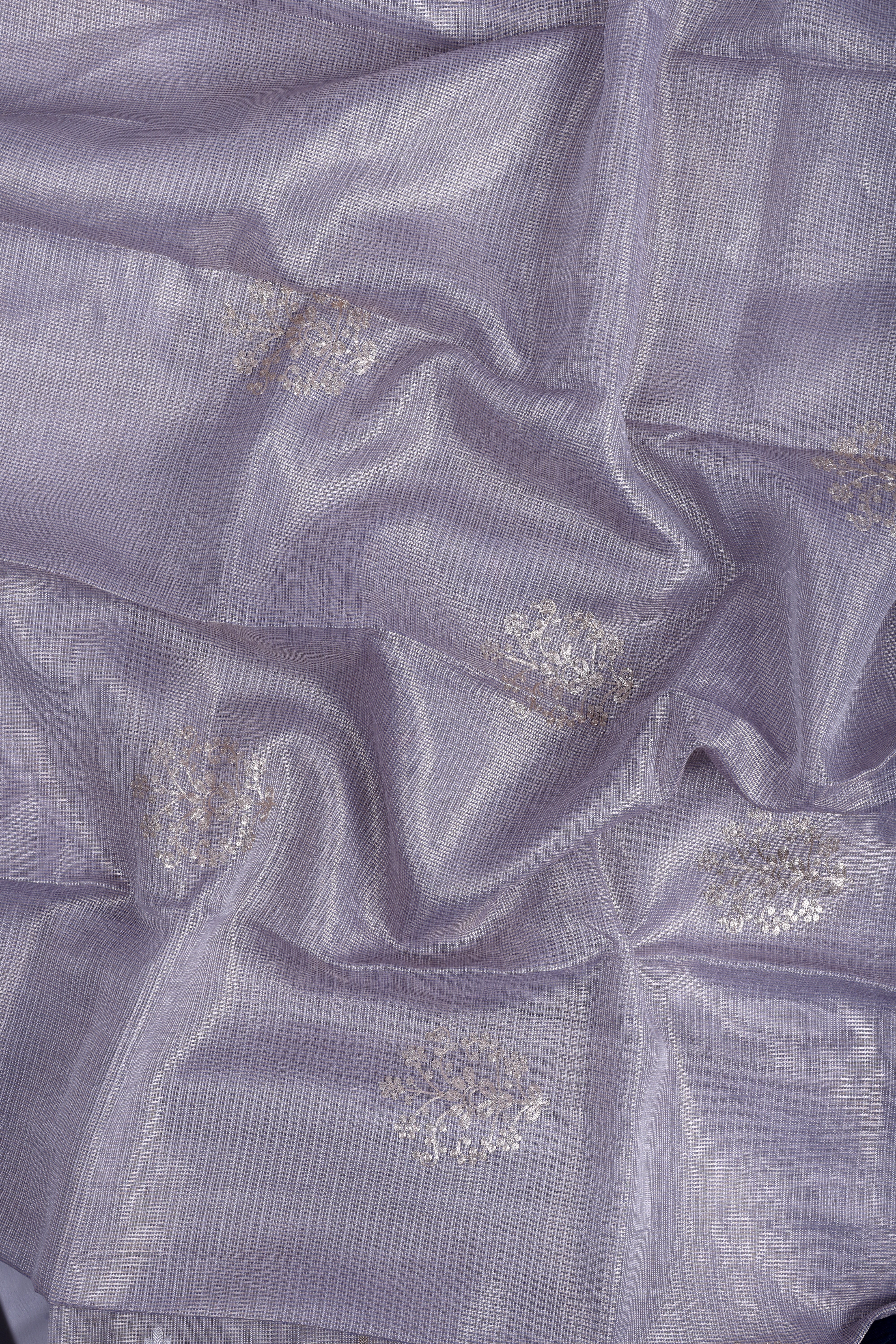 Silver Mist Zardozi Suit Set
