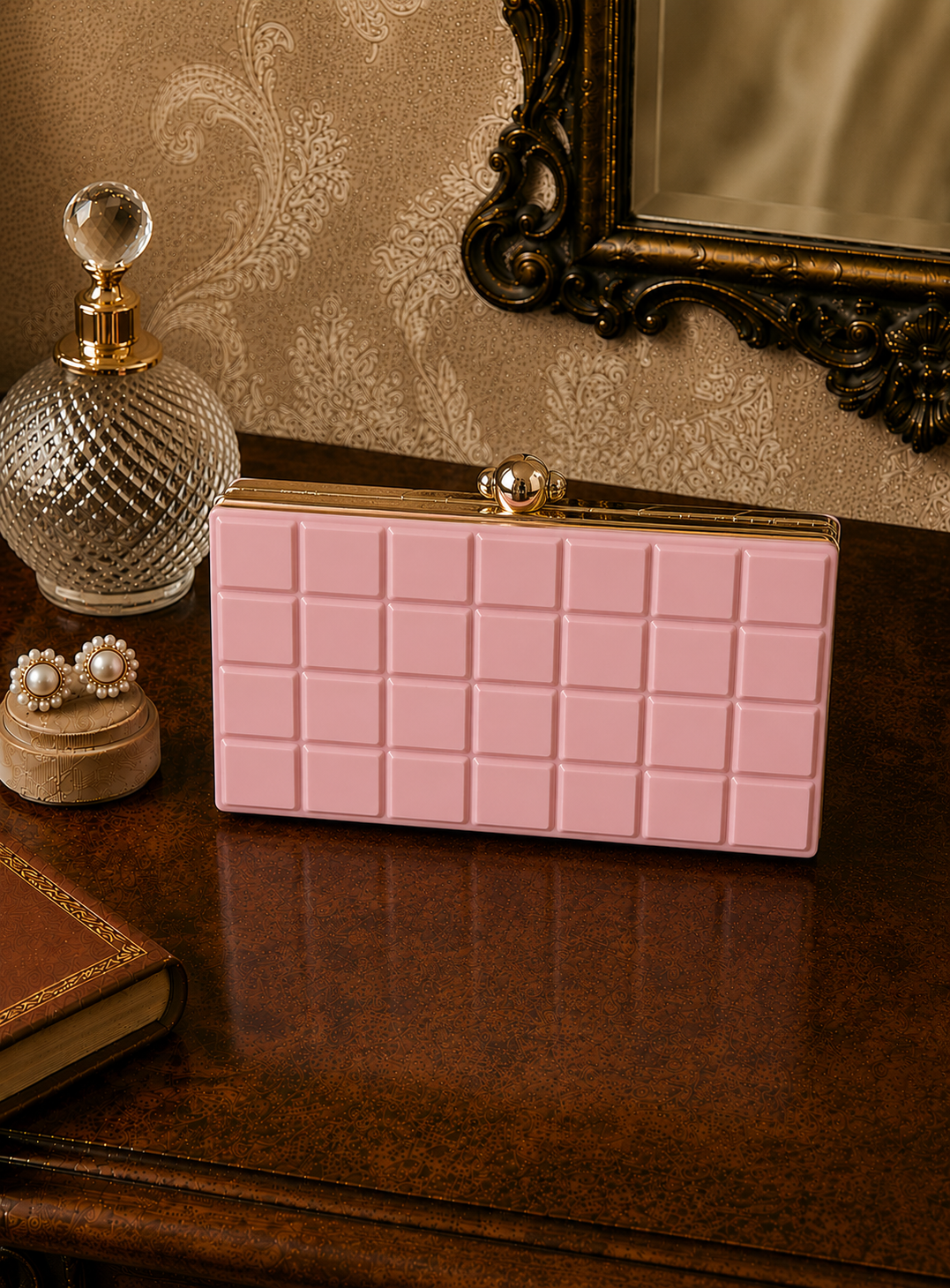 Blush Pink Statement Clutch