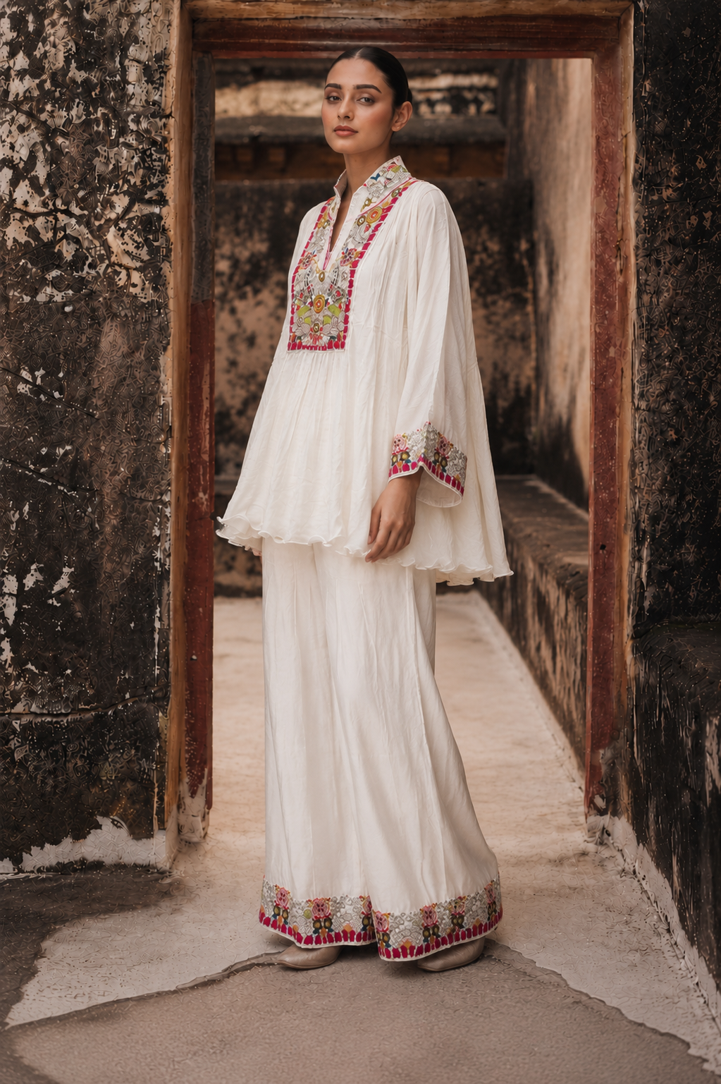 Ivory Heirloom Zardozi Co-Ord Set