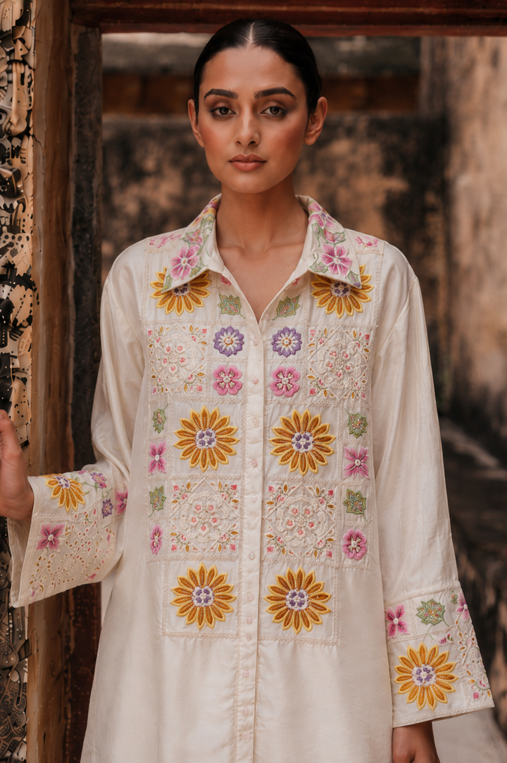 Ivory Blossom Handcrafted Co-Ord Set