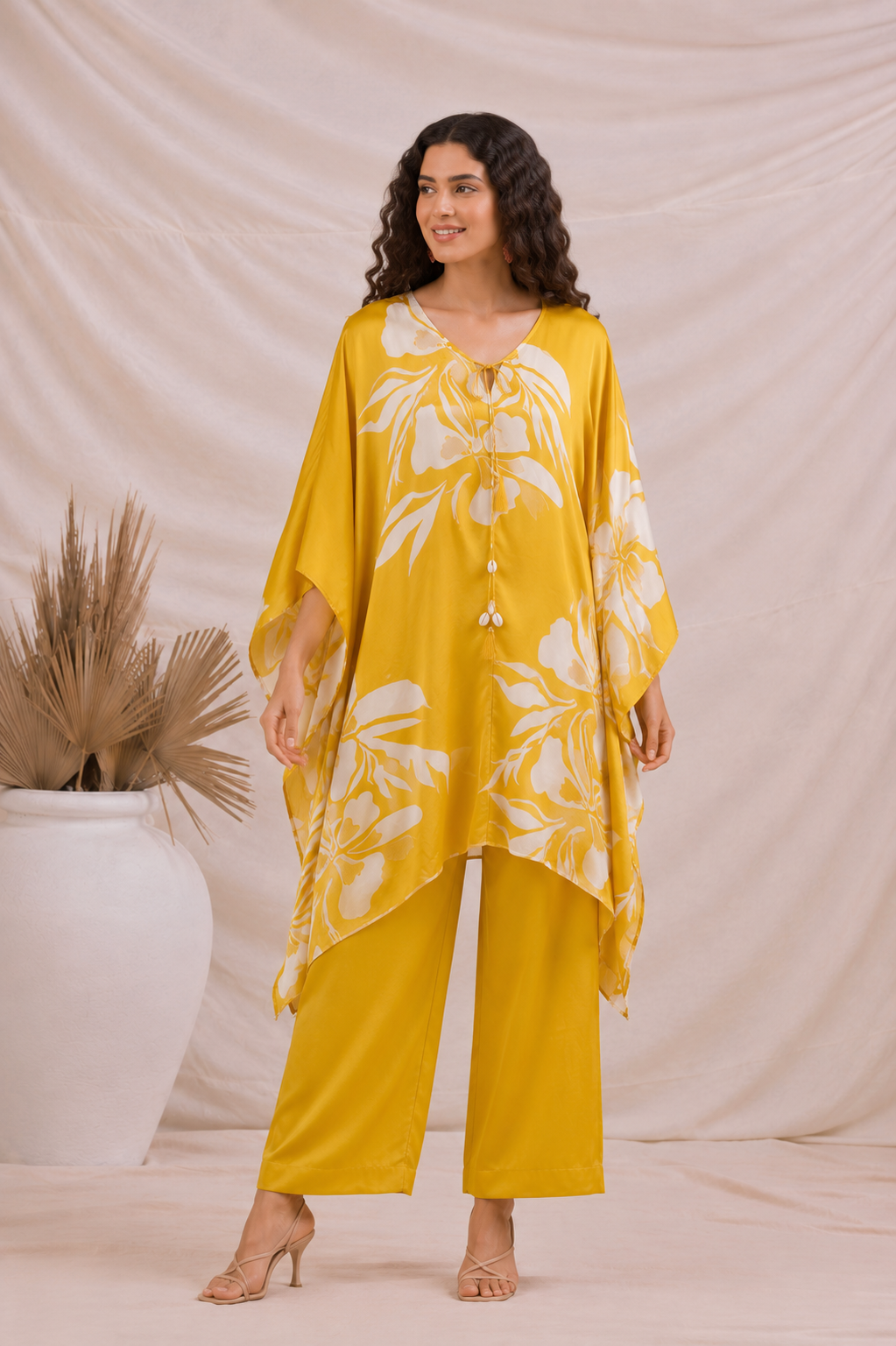 Sunlit Bloom Kaftan Co-Ord Set