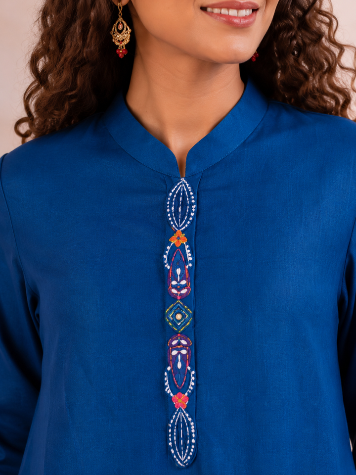 Azure Gulbahar Handcrafted Co-Ord Set