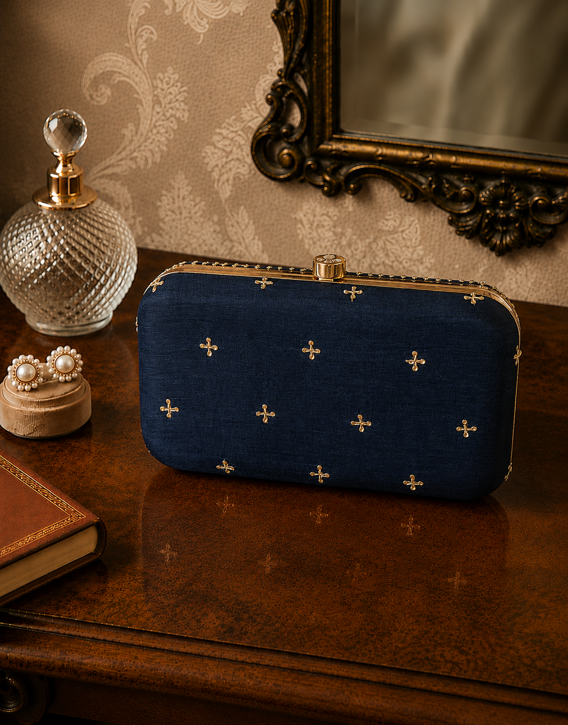 Navy Blue Heritage Clutch