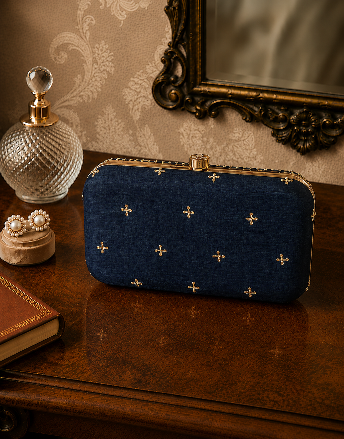 Navy Blue Heritage Clutch