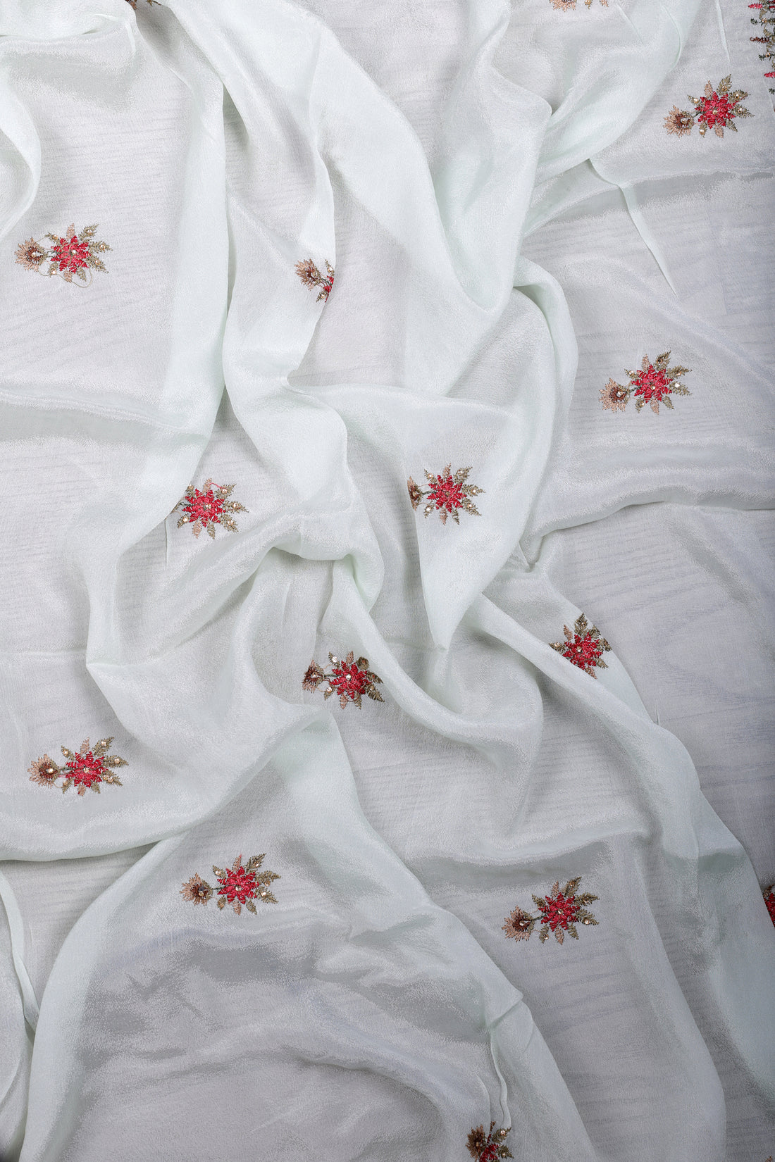 Kashmiri Hand Embroidered Pure Crepe Suit Set