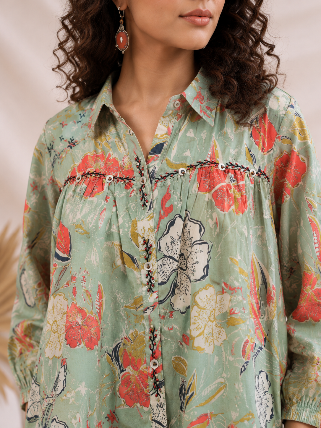 Sage Blossom Muslin Co-Ord Set