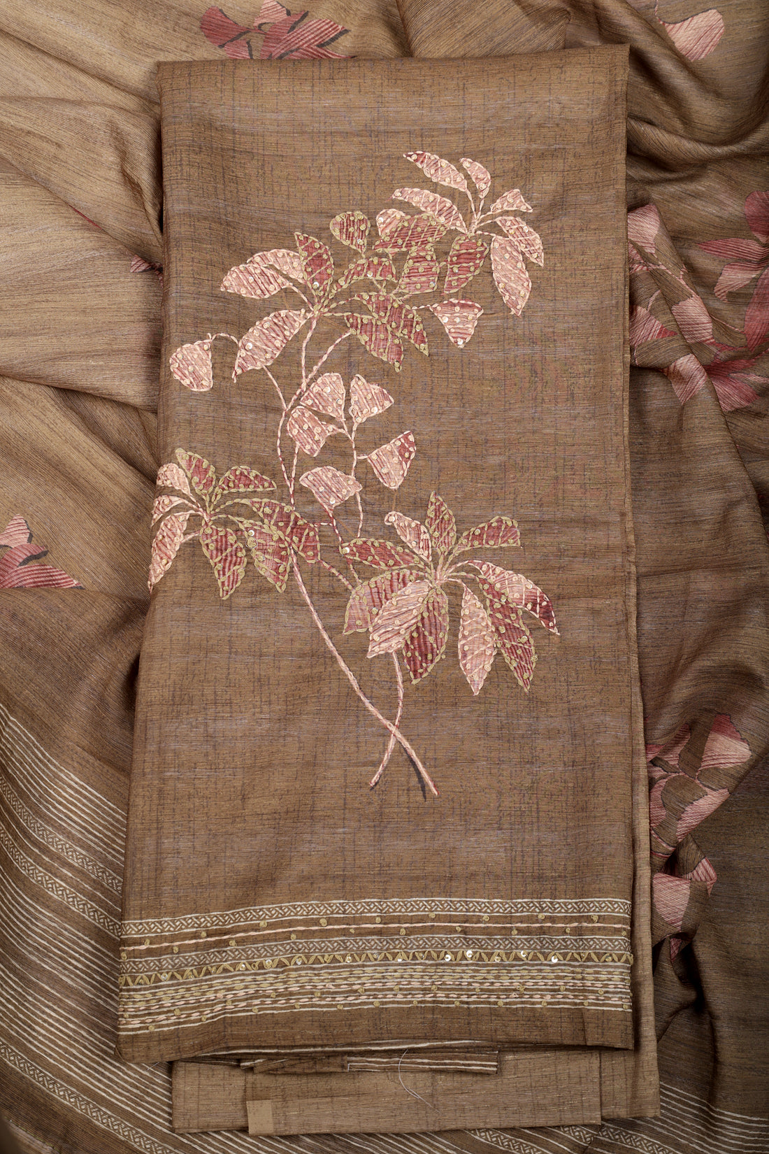 Olive Linen Silk Suit Set