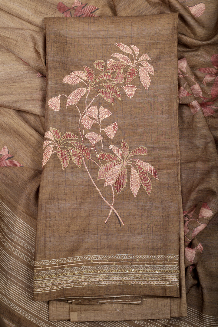 Olive Linen Silk Suit Set