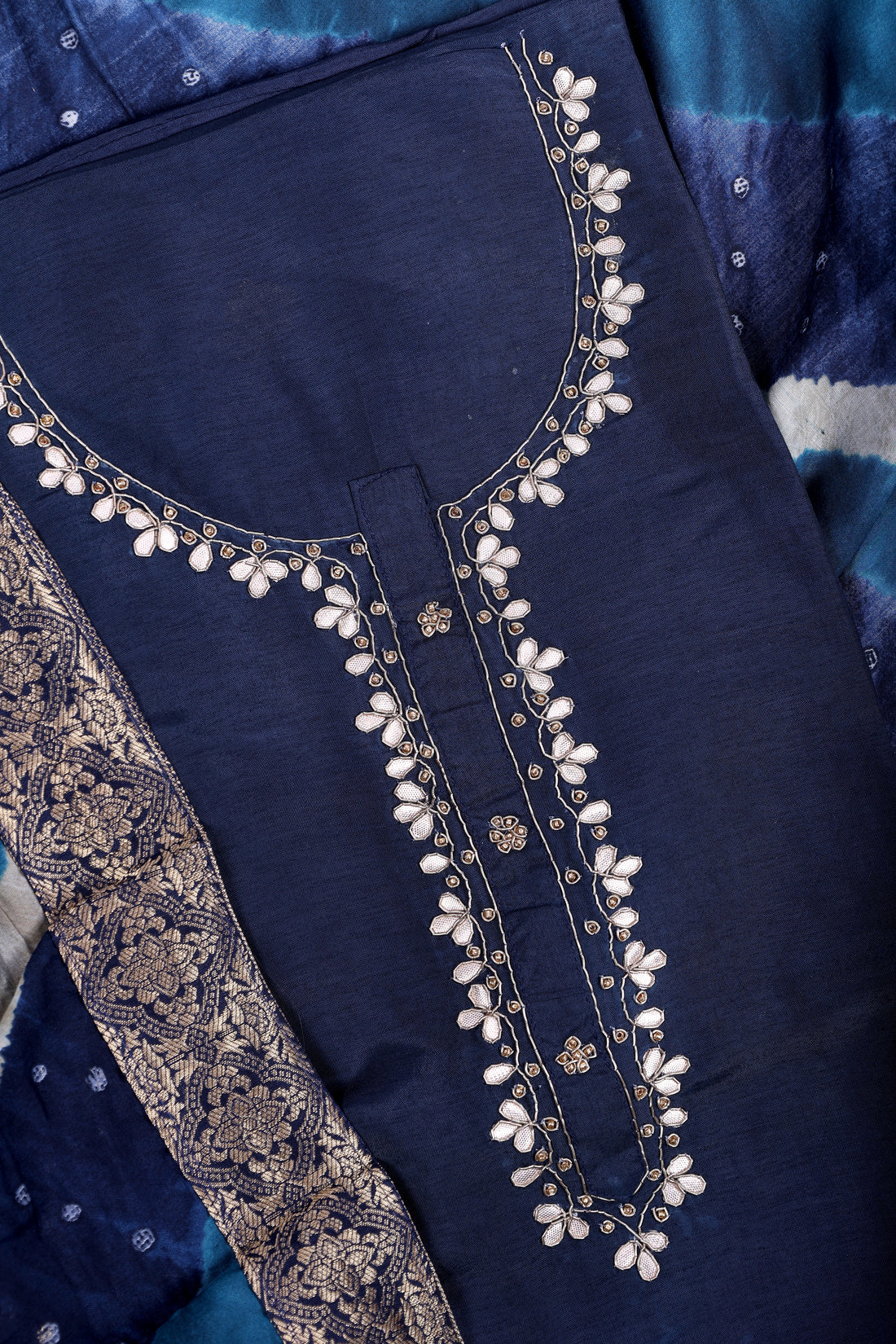 Midnight Blue Gotta Silk Suit Set