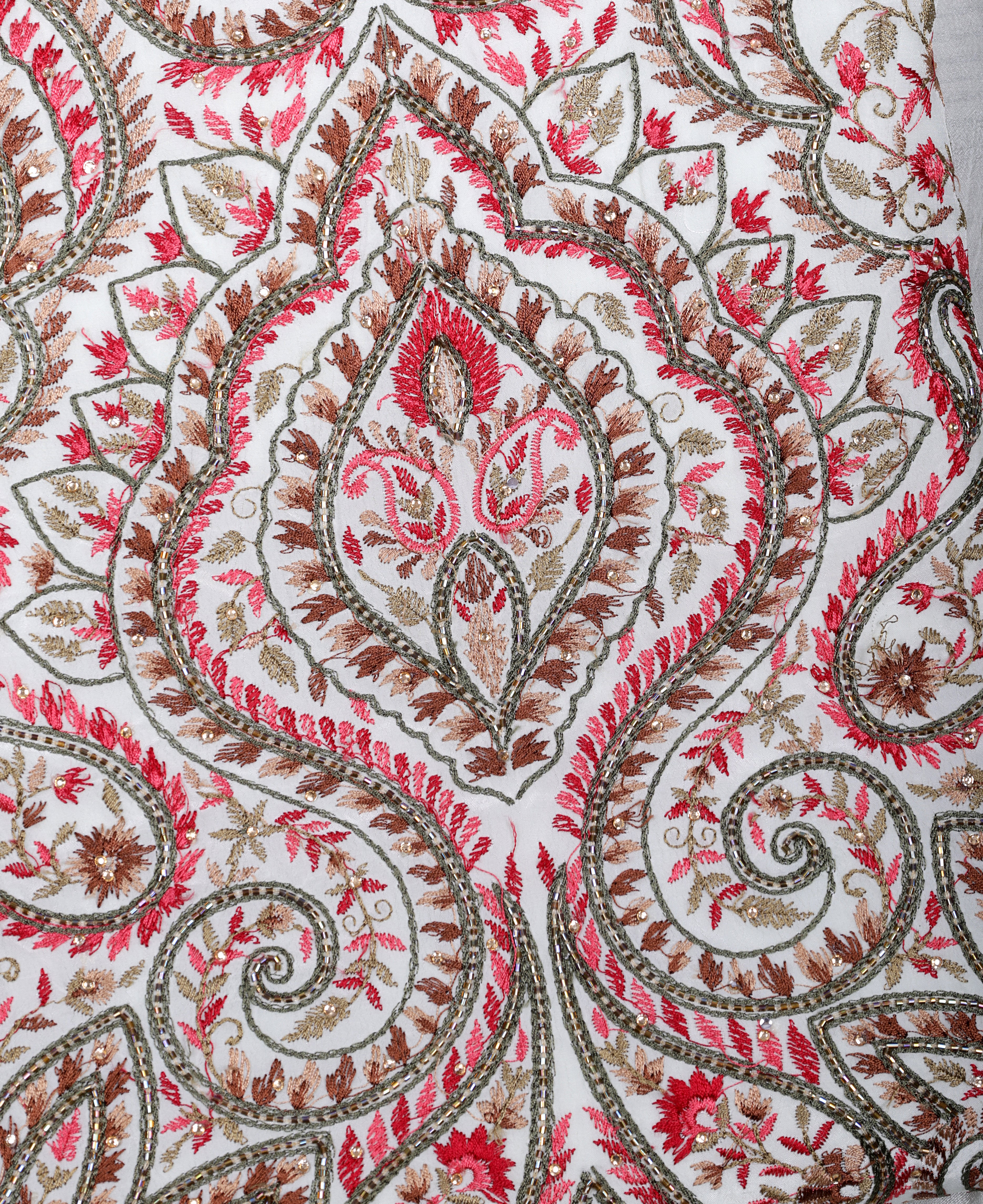 Kashmiri Hand Embroidered Pure Crepe Suit Set
