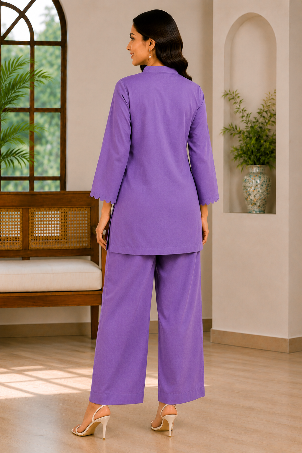 Lavender Bloom Cotton Co-Ord Set