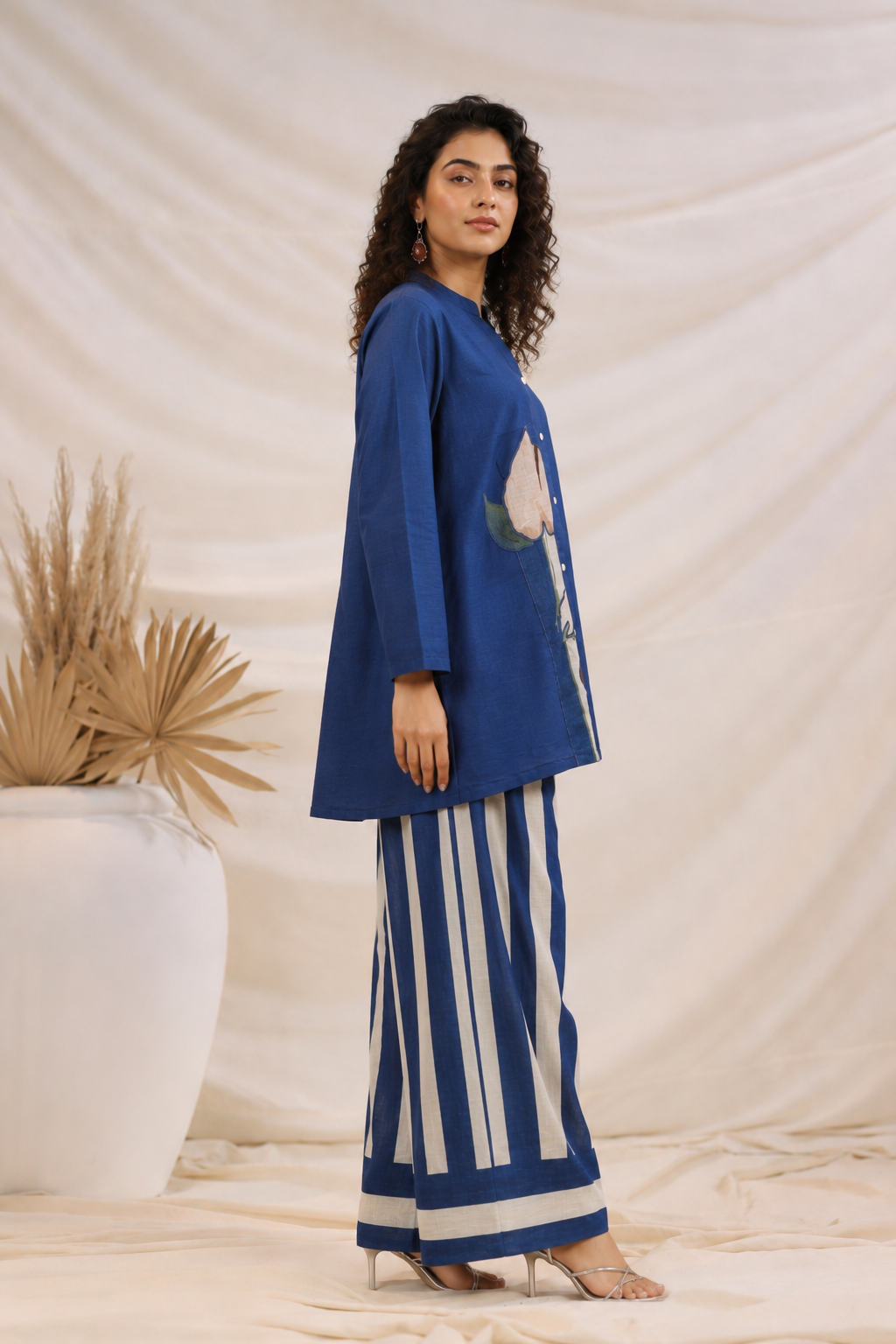 Indigo Lotus Linen Co-Ord Set