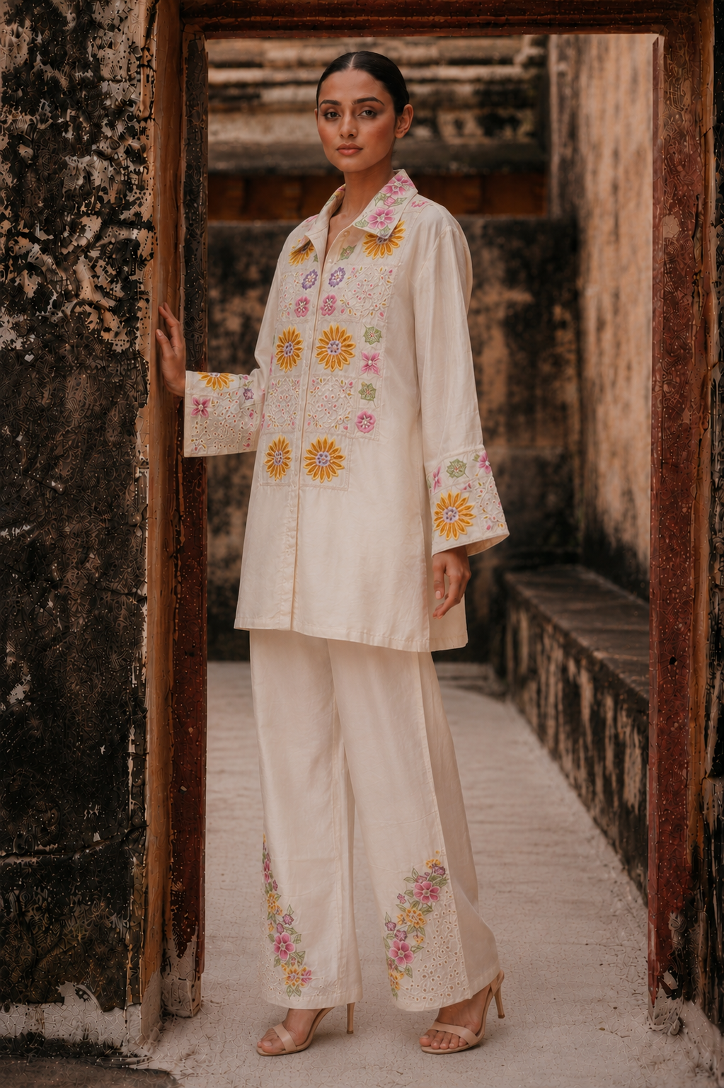 Ivory Blossom Handcrafted Co-Ord Set