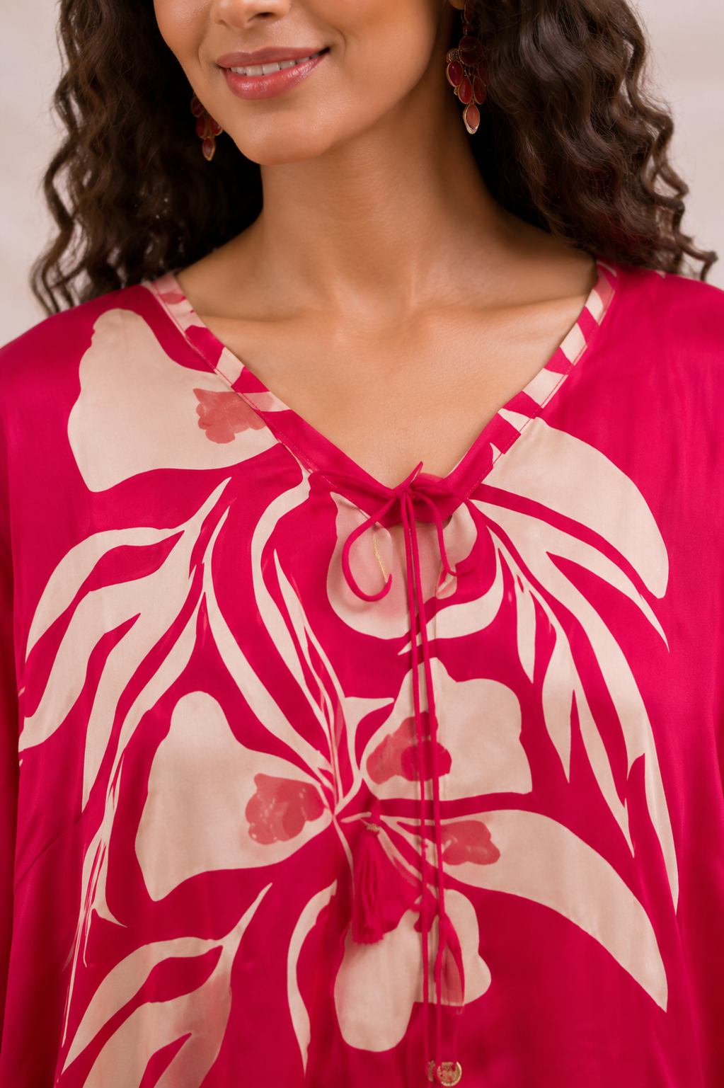 Fuchsia Breeze Kaftan Co-Ord Set