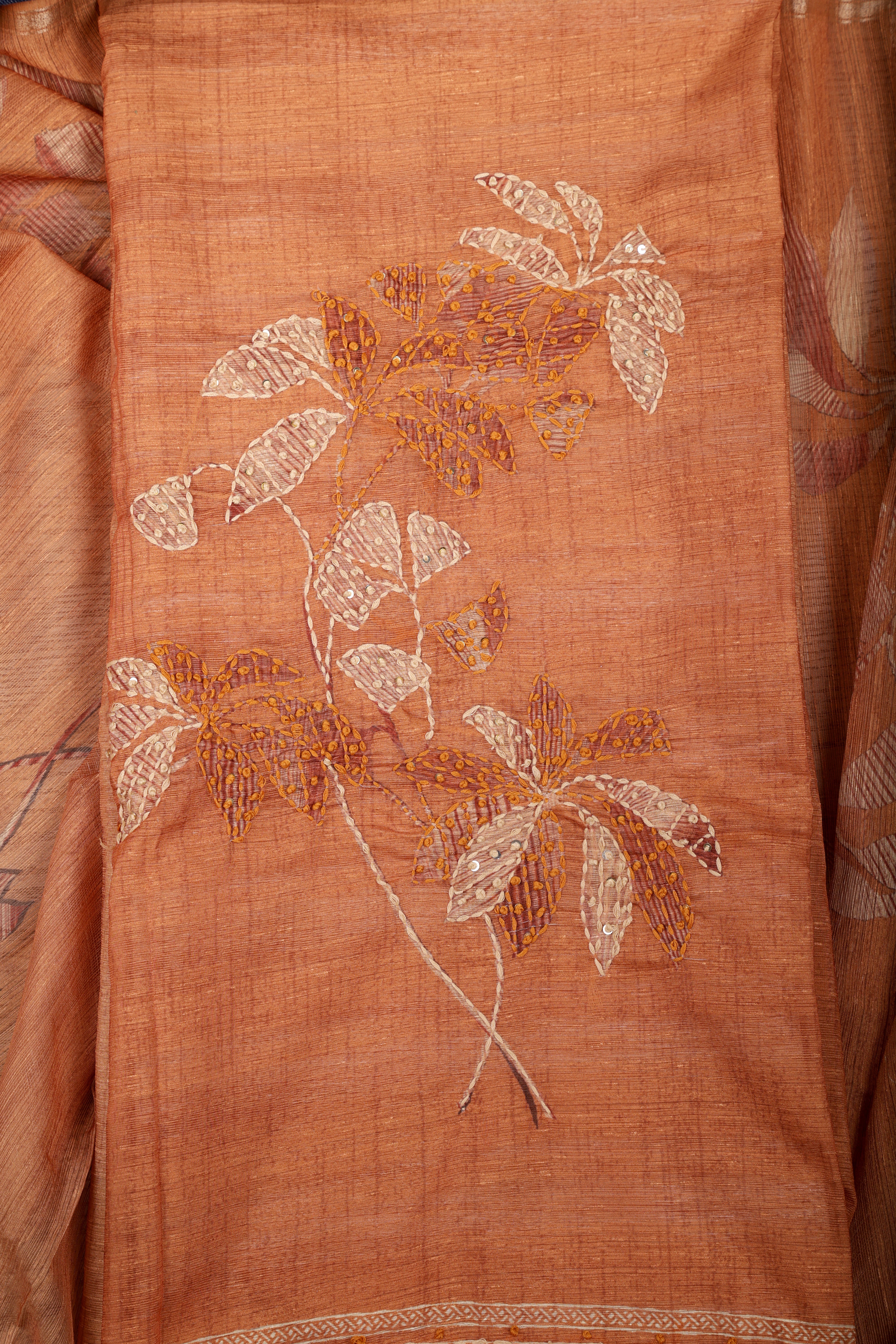 Rust Linen Silk Suit Set