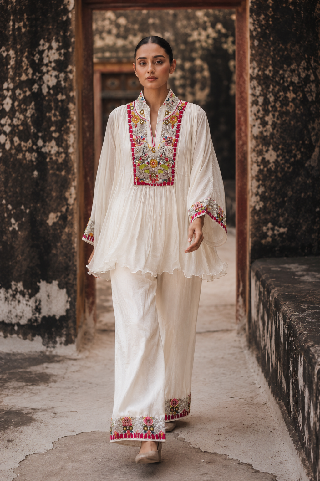 Ivory Heirloom Zardozi Co-Ord Set