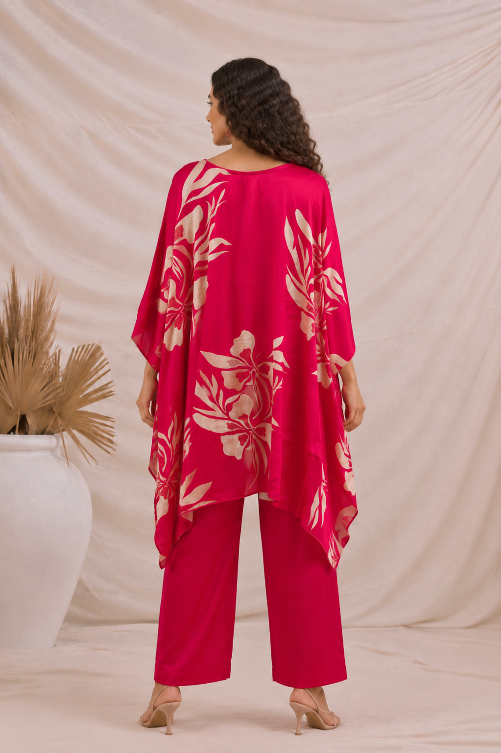 Fuchsia Breeze Kaftan Co-Ord Set