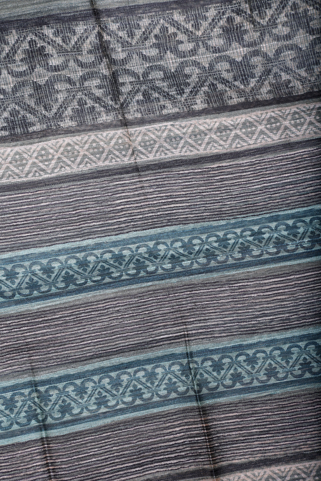 Elegant Grey Handloom Silk Suit Set
