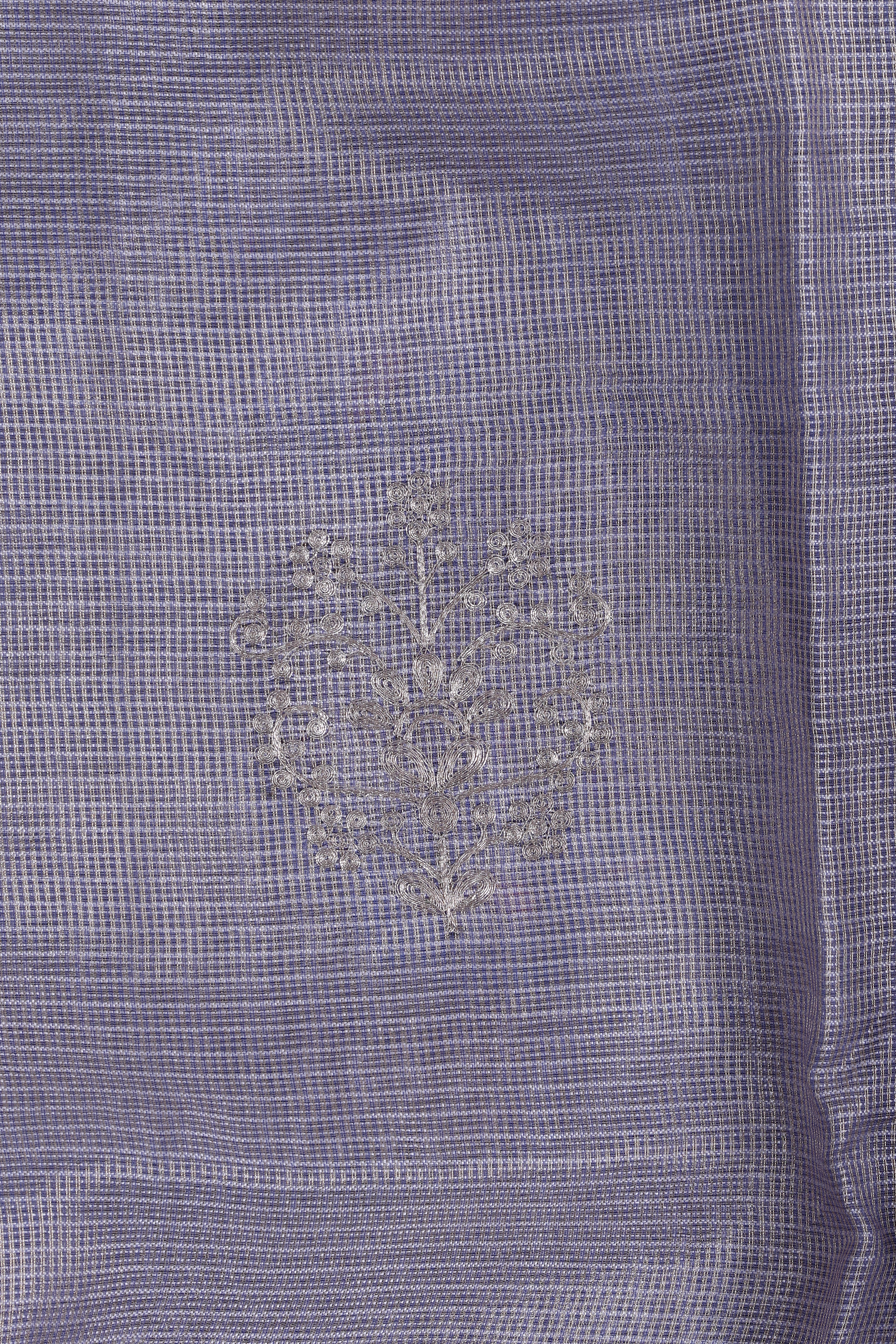 Silver Mist Zardozi Suit Set