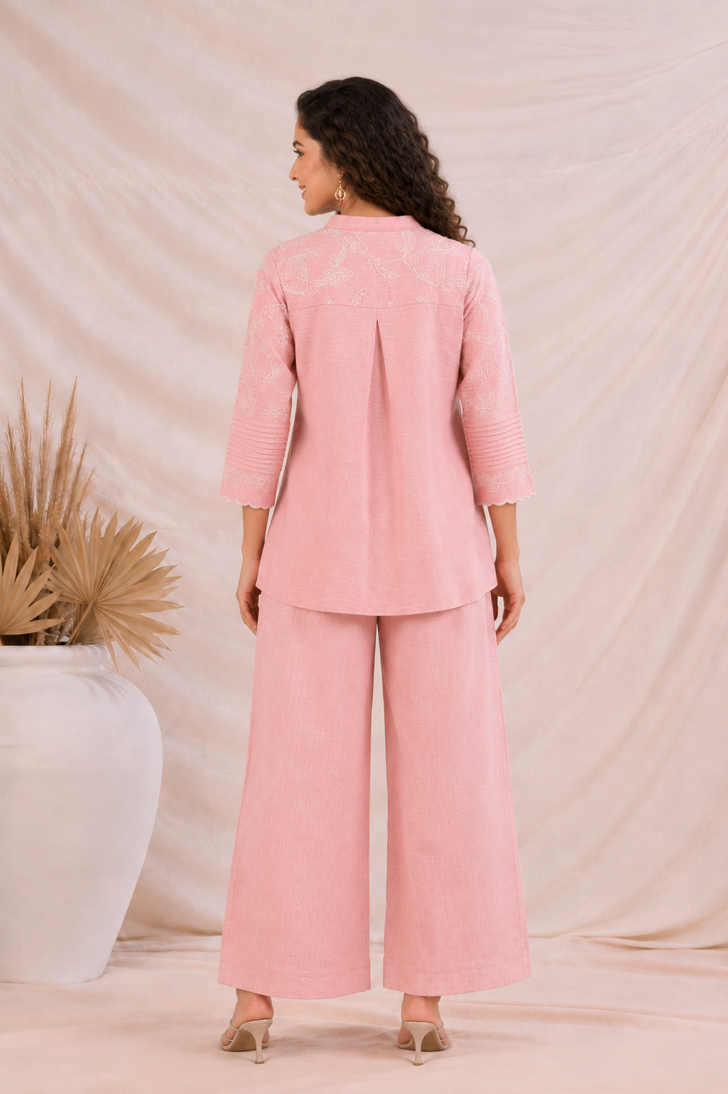 Blush Whisper Linen Co-Ord Set