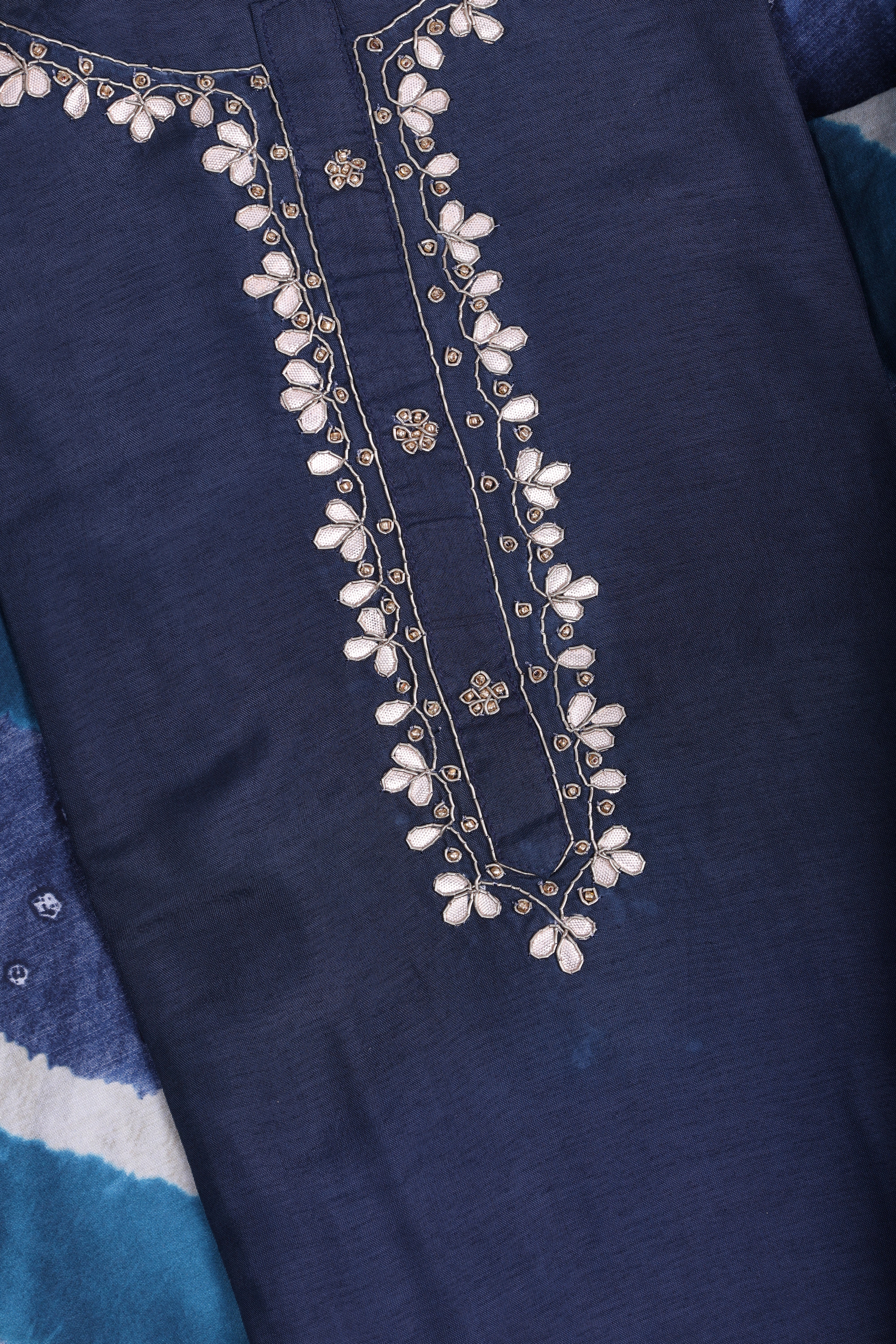 Midnight Blue Gotta Silk Suit Set