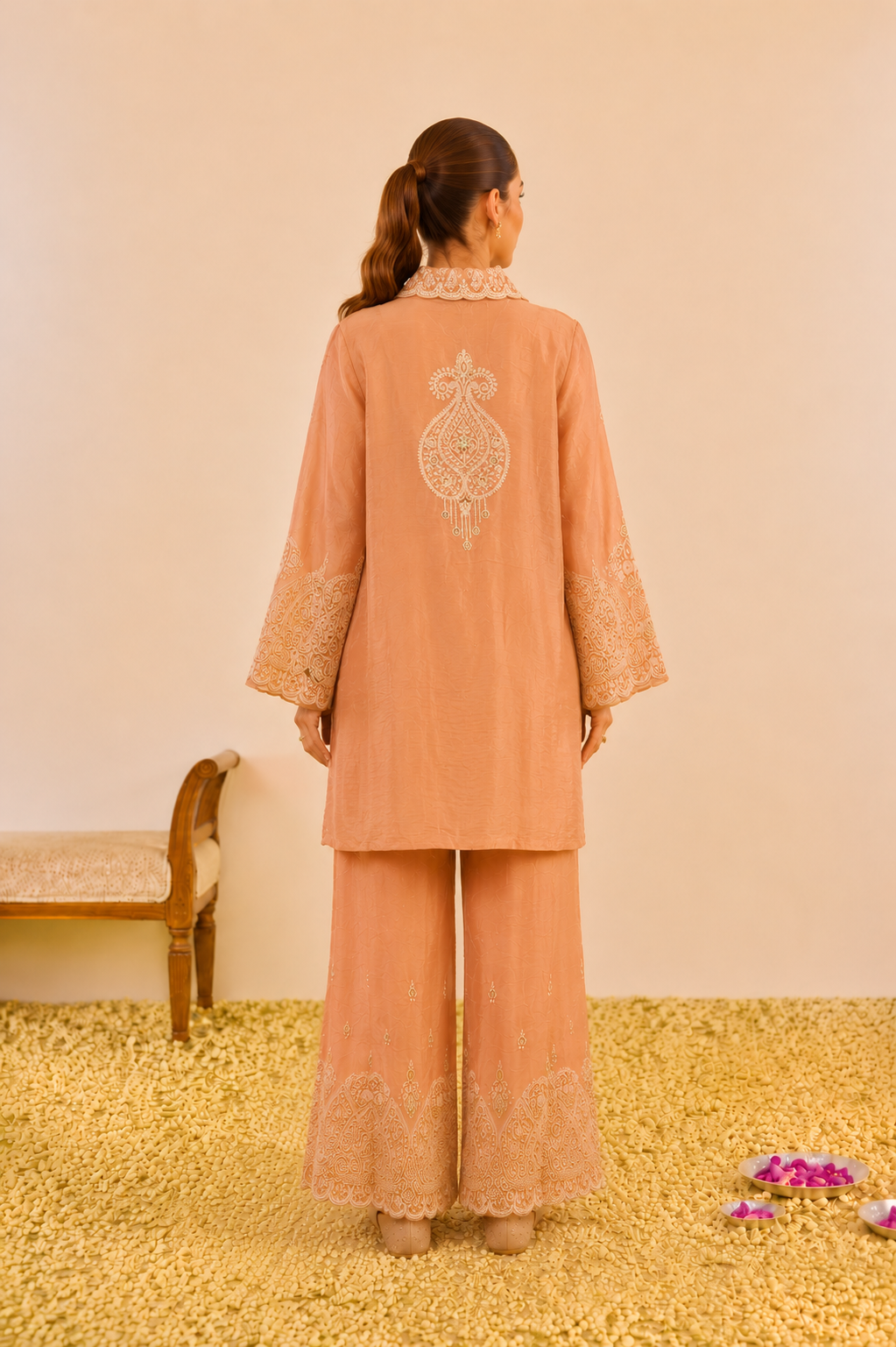 Rosé Royale Embroidered Co-Ord Set