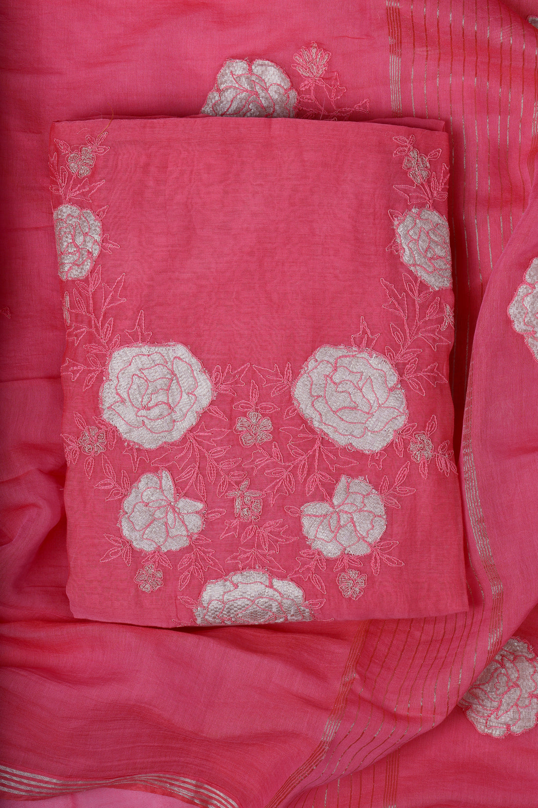 Rose Pink Appliqué Suit Set