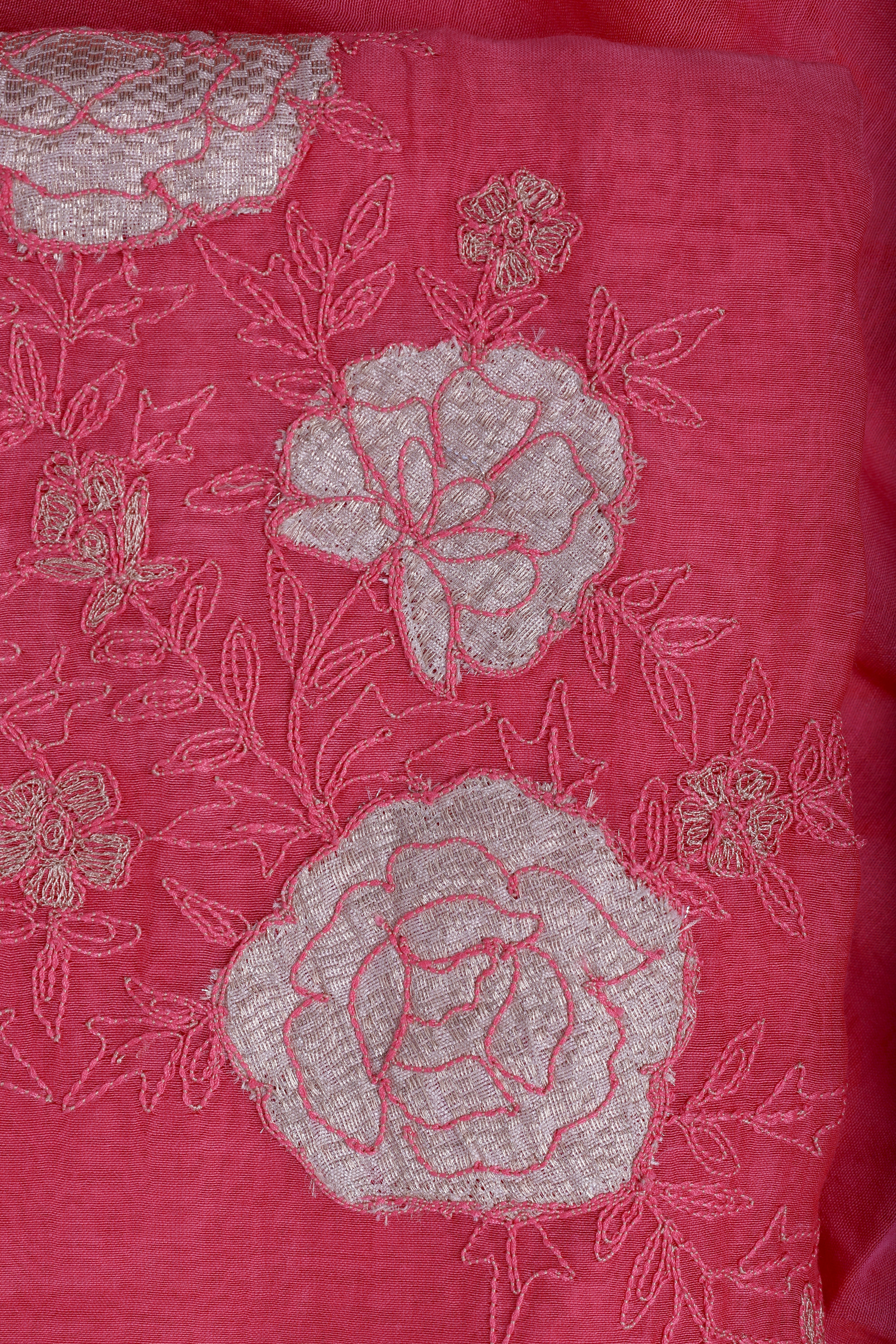 Rose Pink Appliqué Suit Set