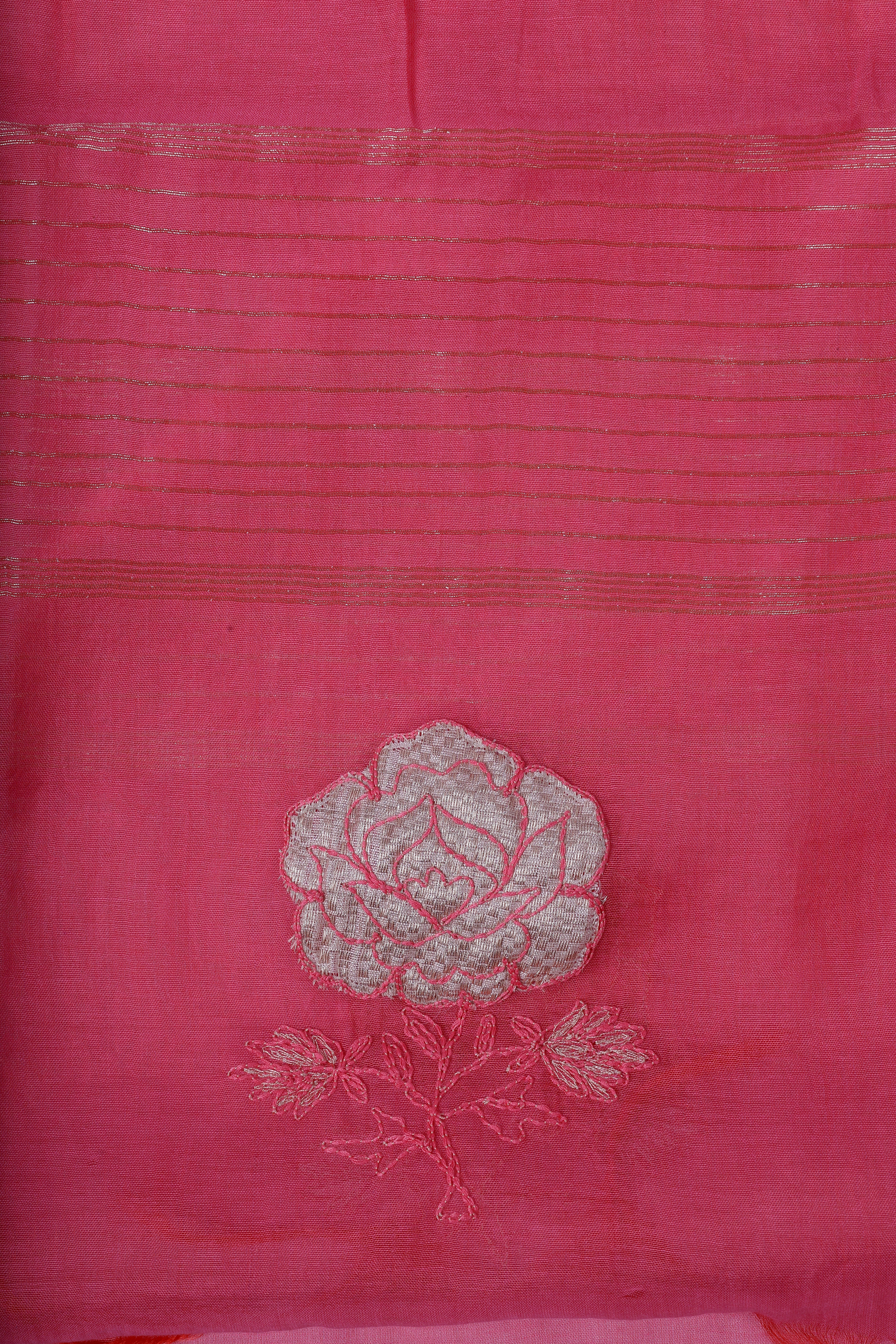 Rose Pink Appliqué Suit Set