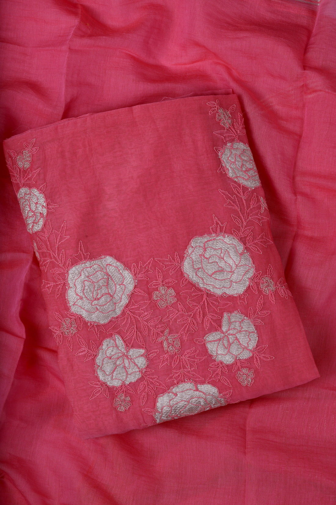 Rose Pink Appliqué Suit Set