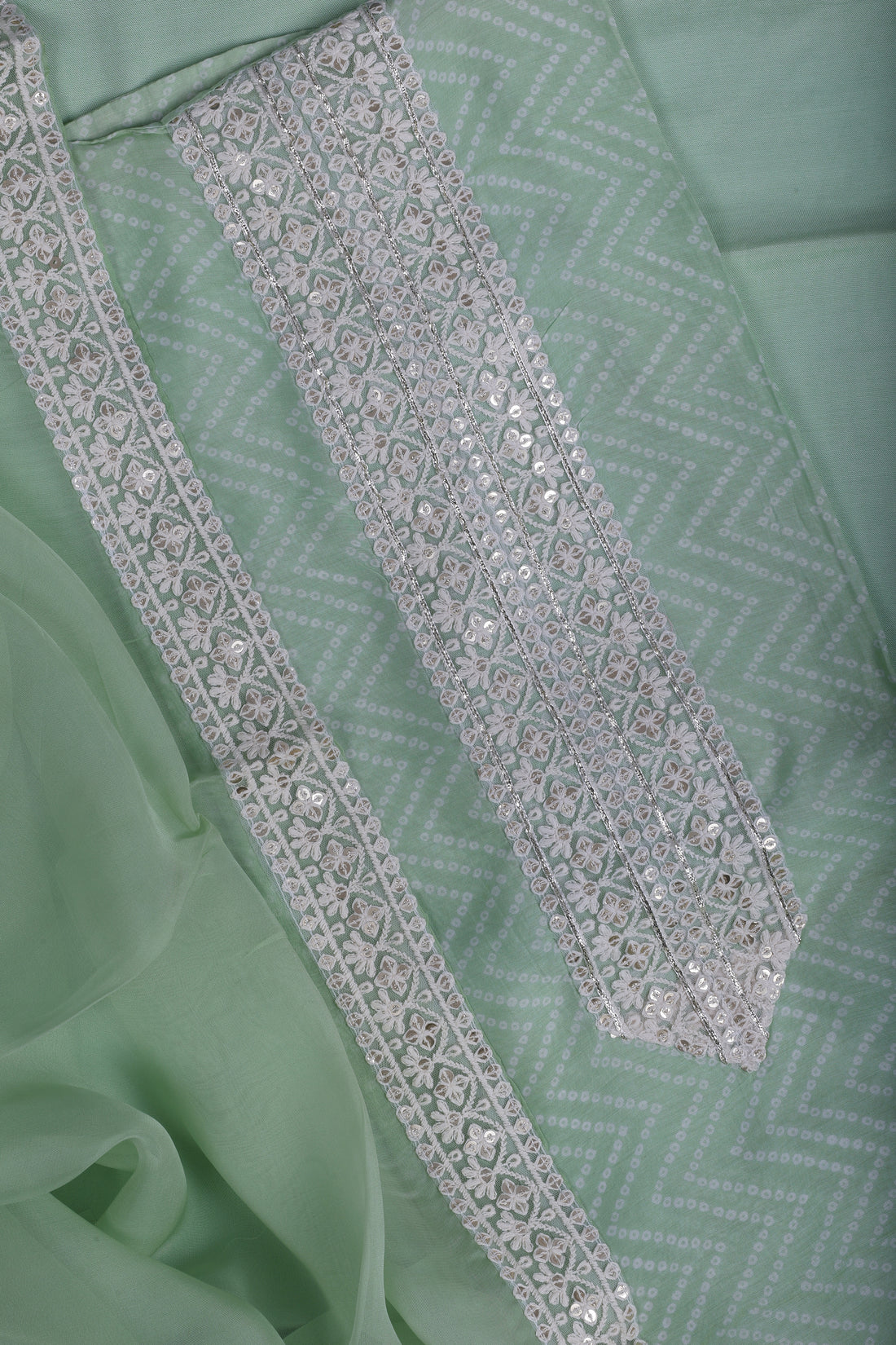 Mint Muslin Suit Set