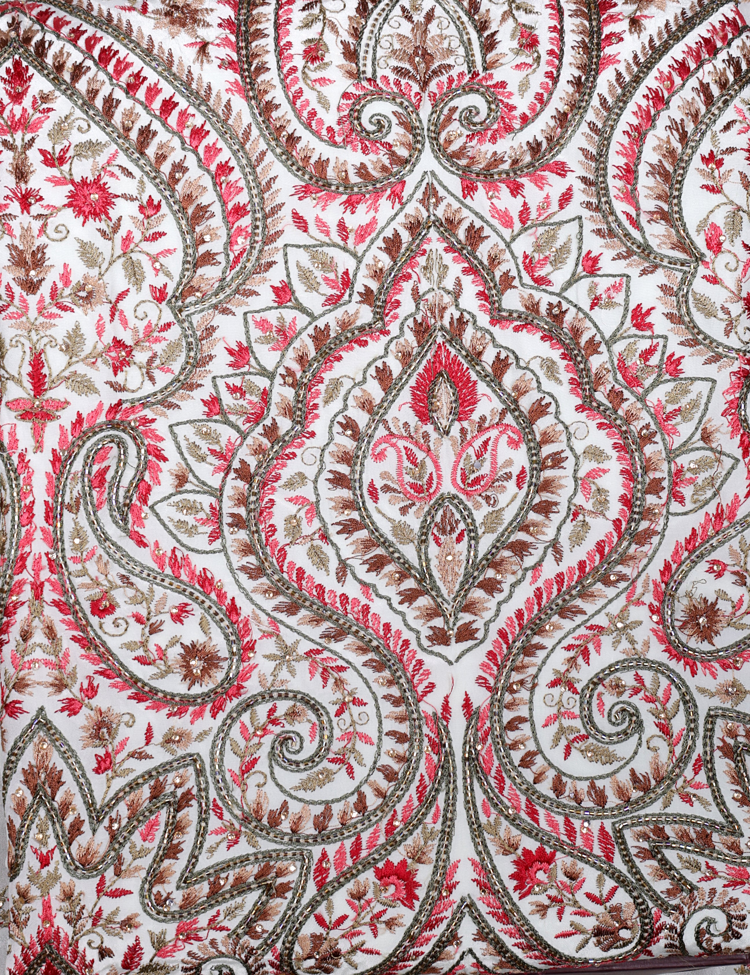 Kashmiri Hand Embroidered Pure Crepe Suit Set