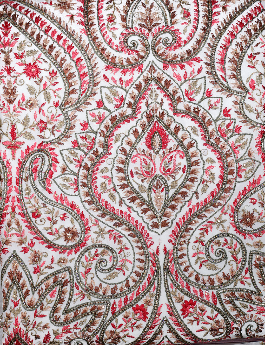 Kashmiri Hand Embroidered Pure Crepe Suit Set