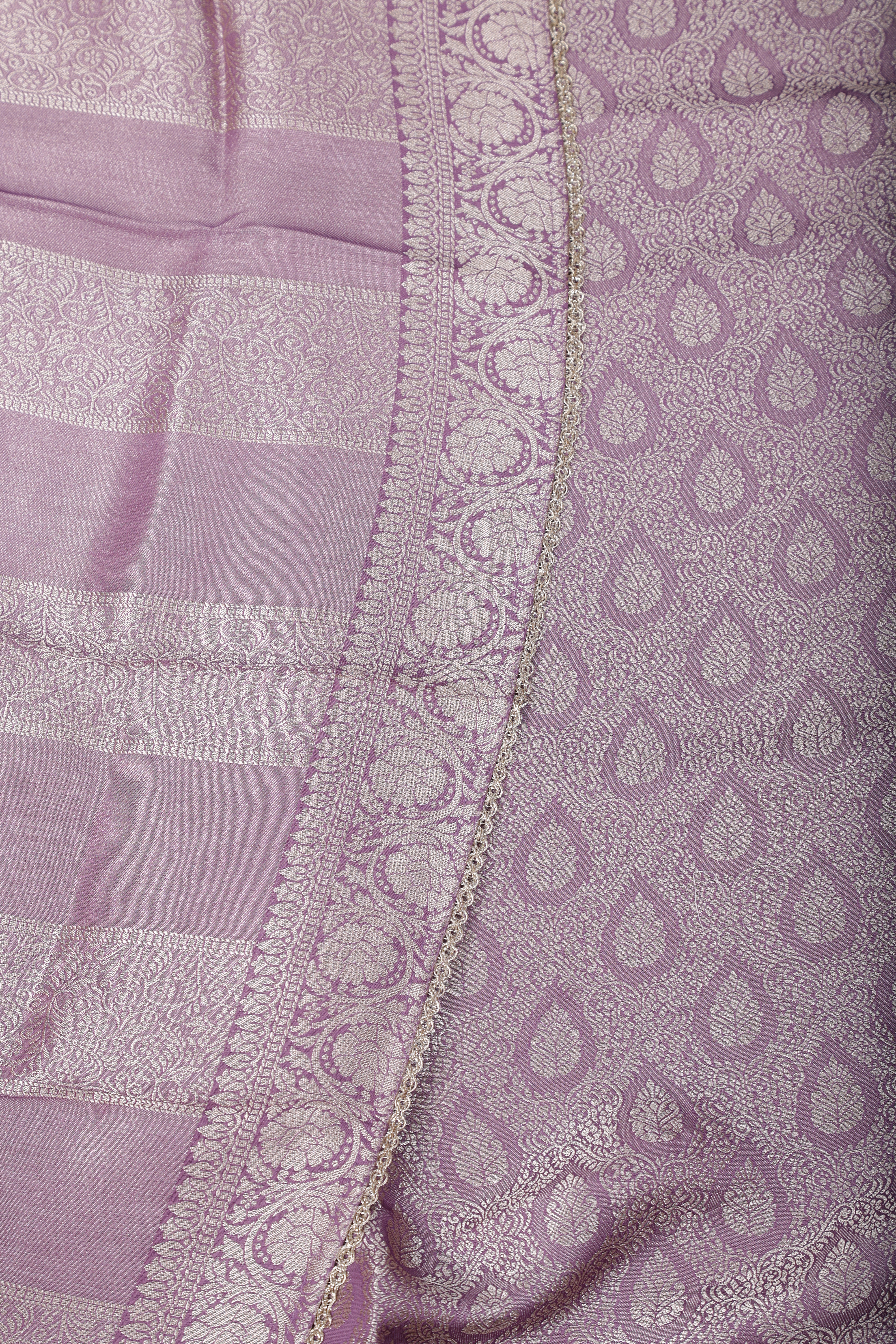 Lavender Brocade Silk Suit Set