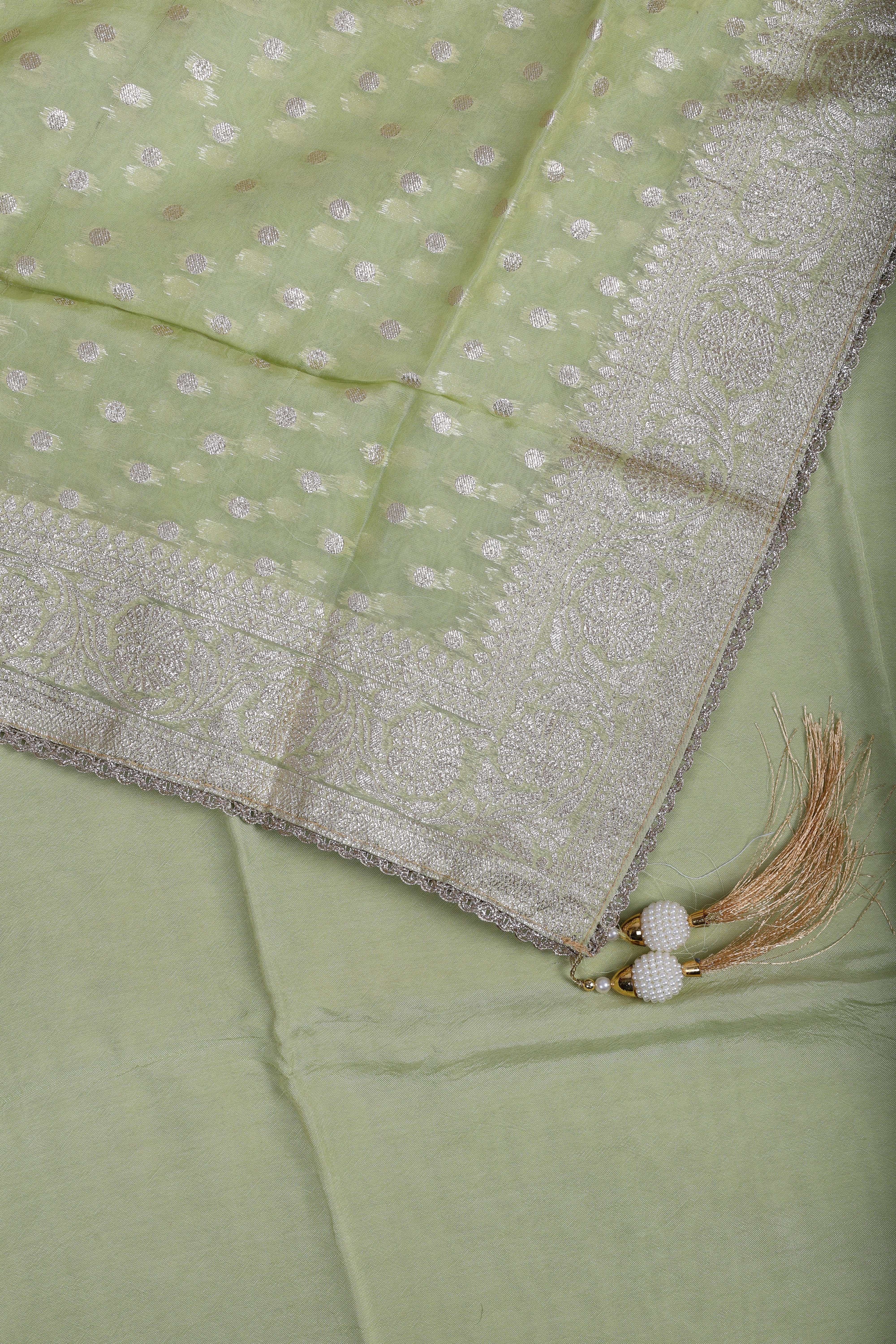 Pistachio Banarsi Organza Suit Set