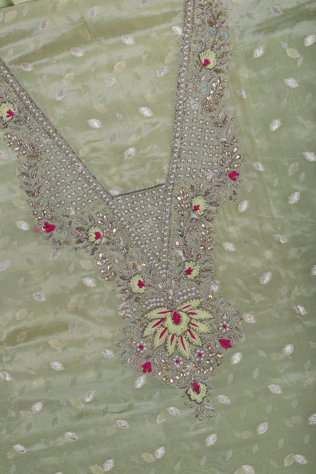 Pistachio Banarsi Organza Suit Set