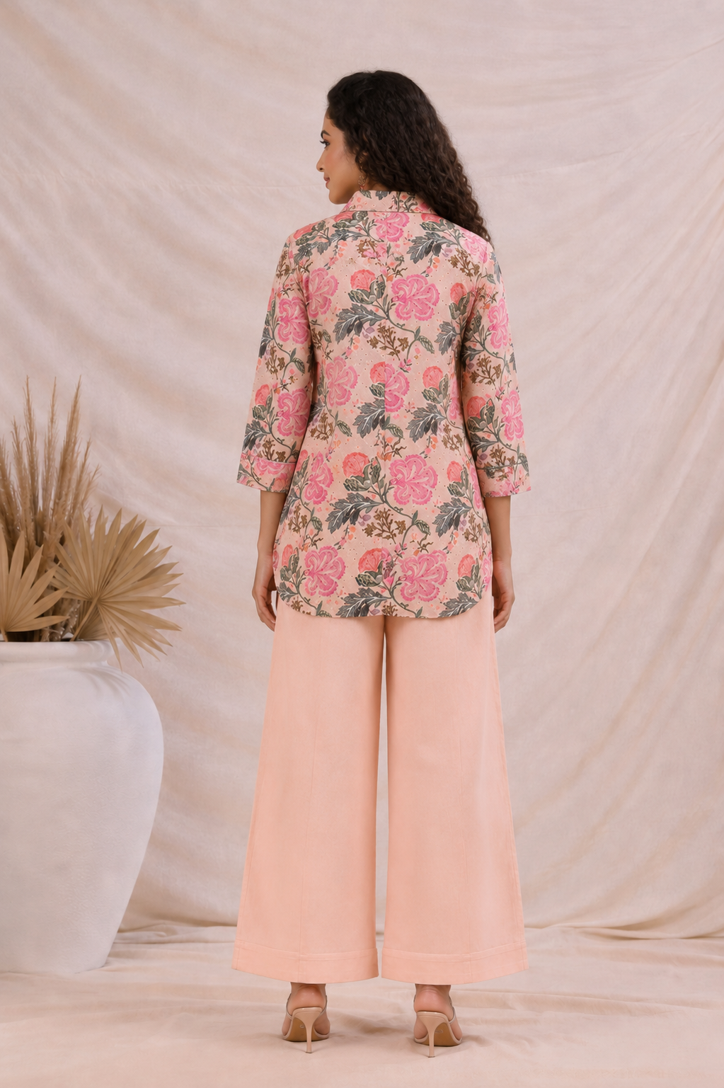 Blush Garden Chikankari Co-Ord Set