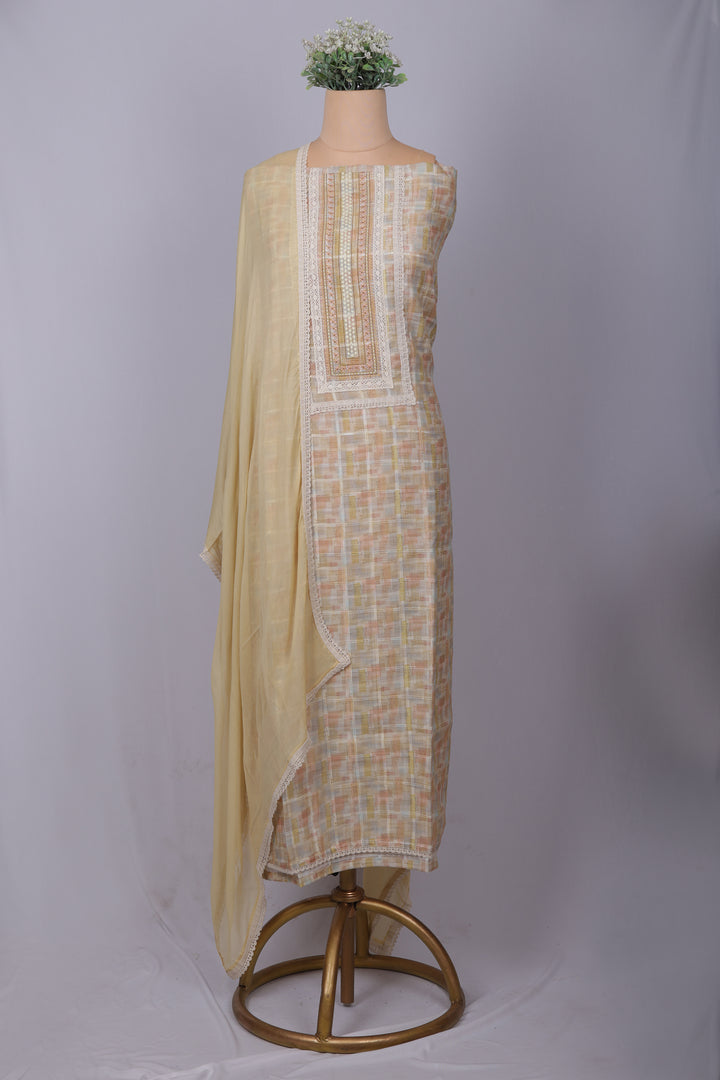Pastel Check Linen Suit Set