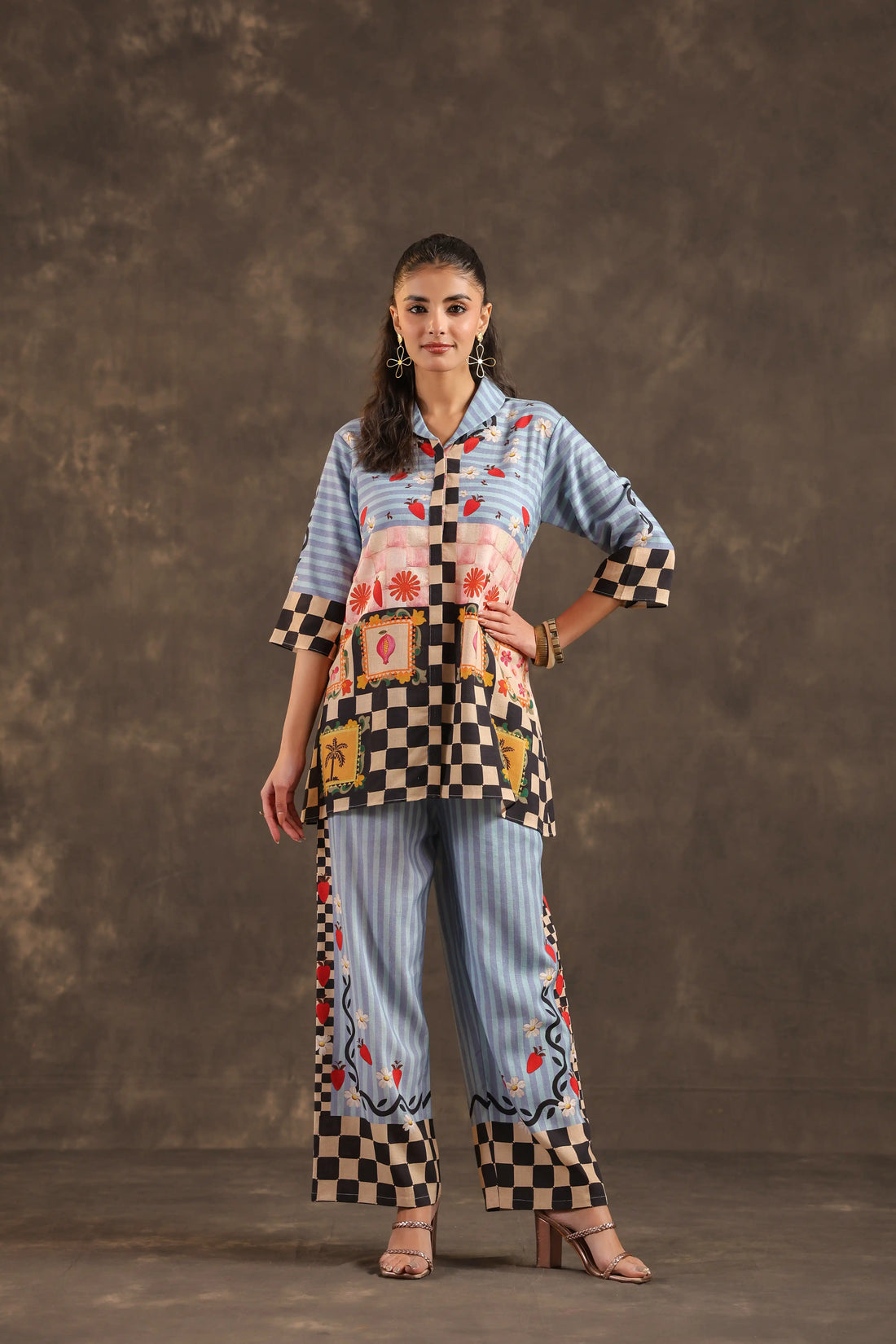 Powder Blue Linen Co-ord Set